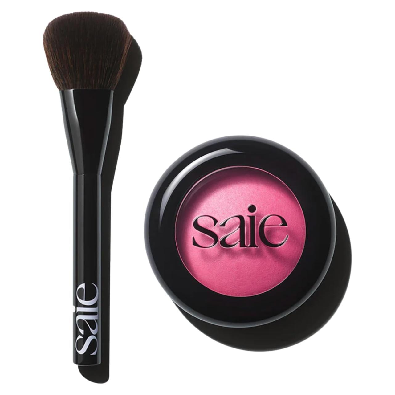 Dúo de Rubor Horneado SuperSuede Saie Amore y Brocha Vegana