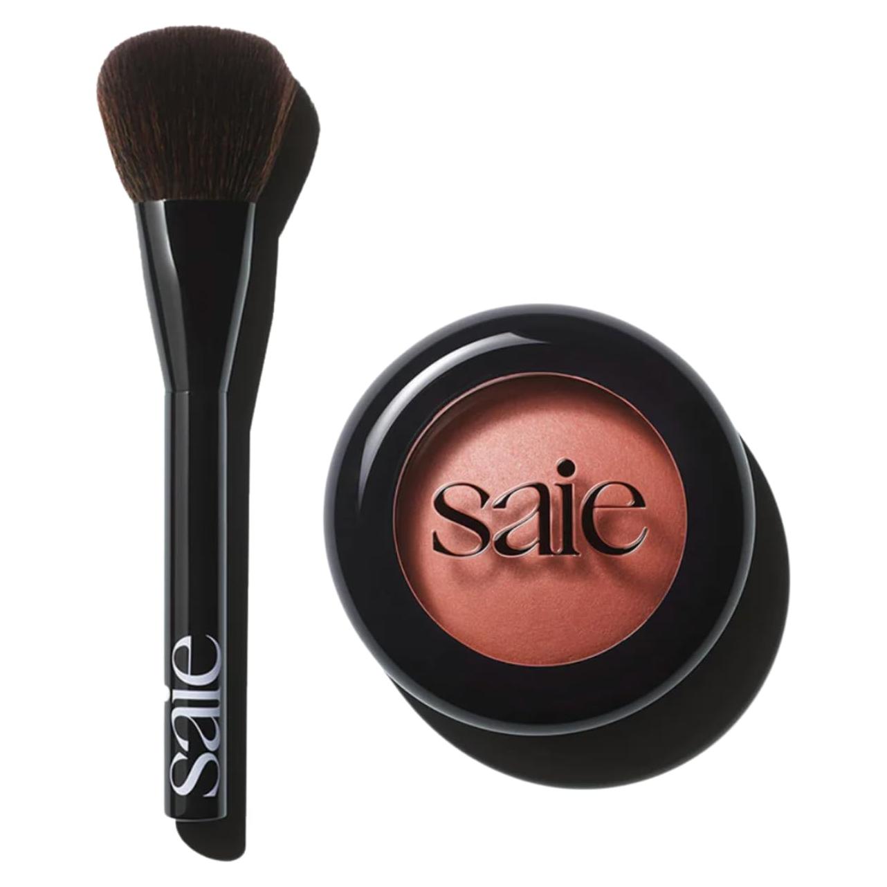 Dúo de Rubor Horneado SuperSuede Saie Ciao y Brocha Vegana