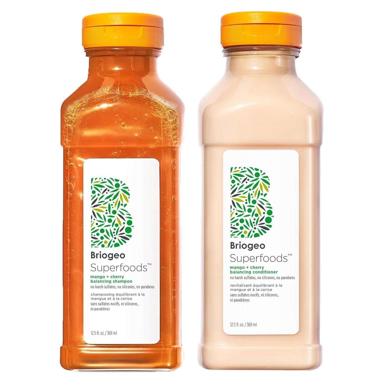 Pack Briogeo Superfoods Mango + Cereza 2 x 369.87 ml - Cabello Nutritivo y Equilibrante