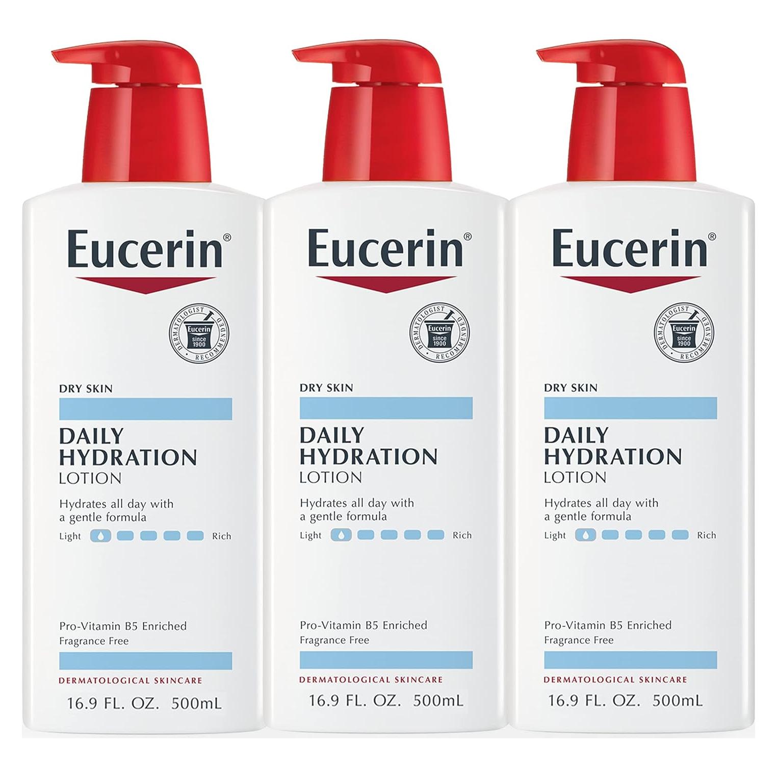 Loción Corporal Eucerin Hidratación Diaria 500 ml - Paquete de 3