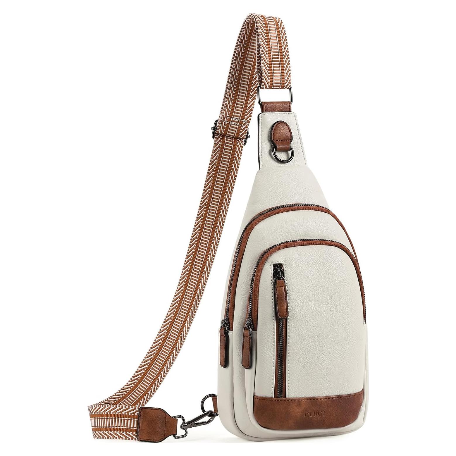 Mochila Cruzada Unisex CLUCI de Cuero Sintético 39x17cm