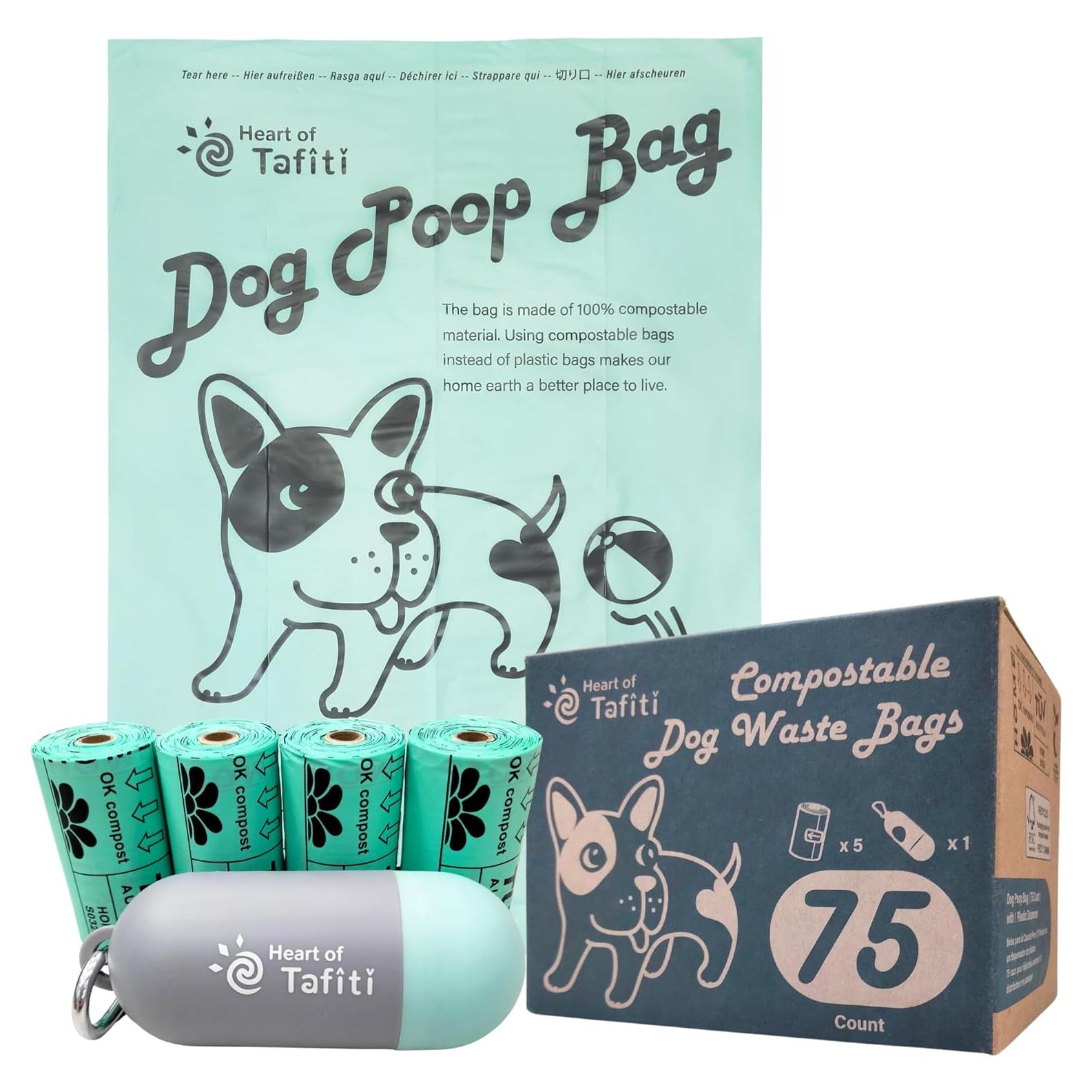 Bolsas Compostables para Perros Corazón de Tafiti 75 Unidades