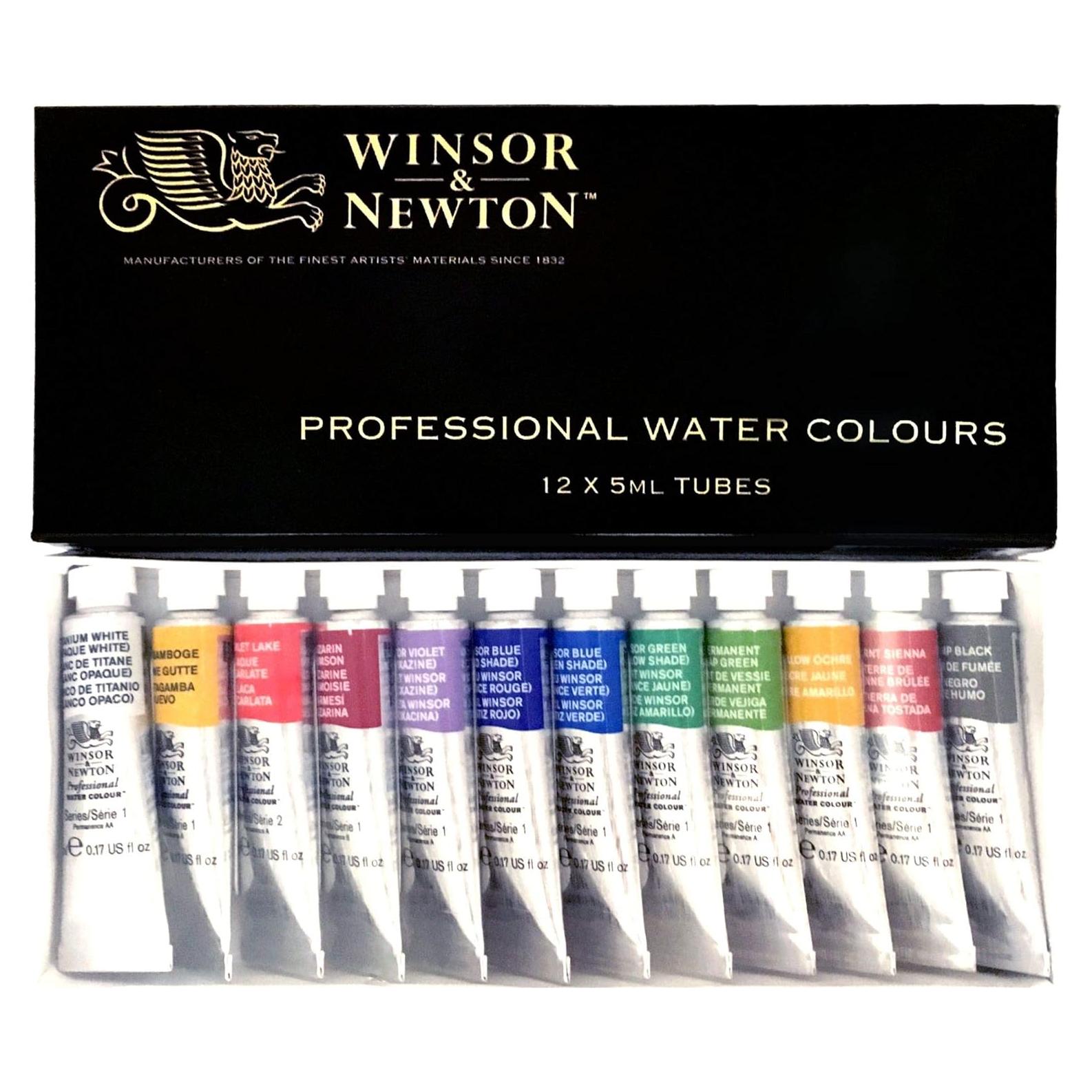 Set de 12 Pinturas Acuarela Winsor & Newton 5ml