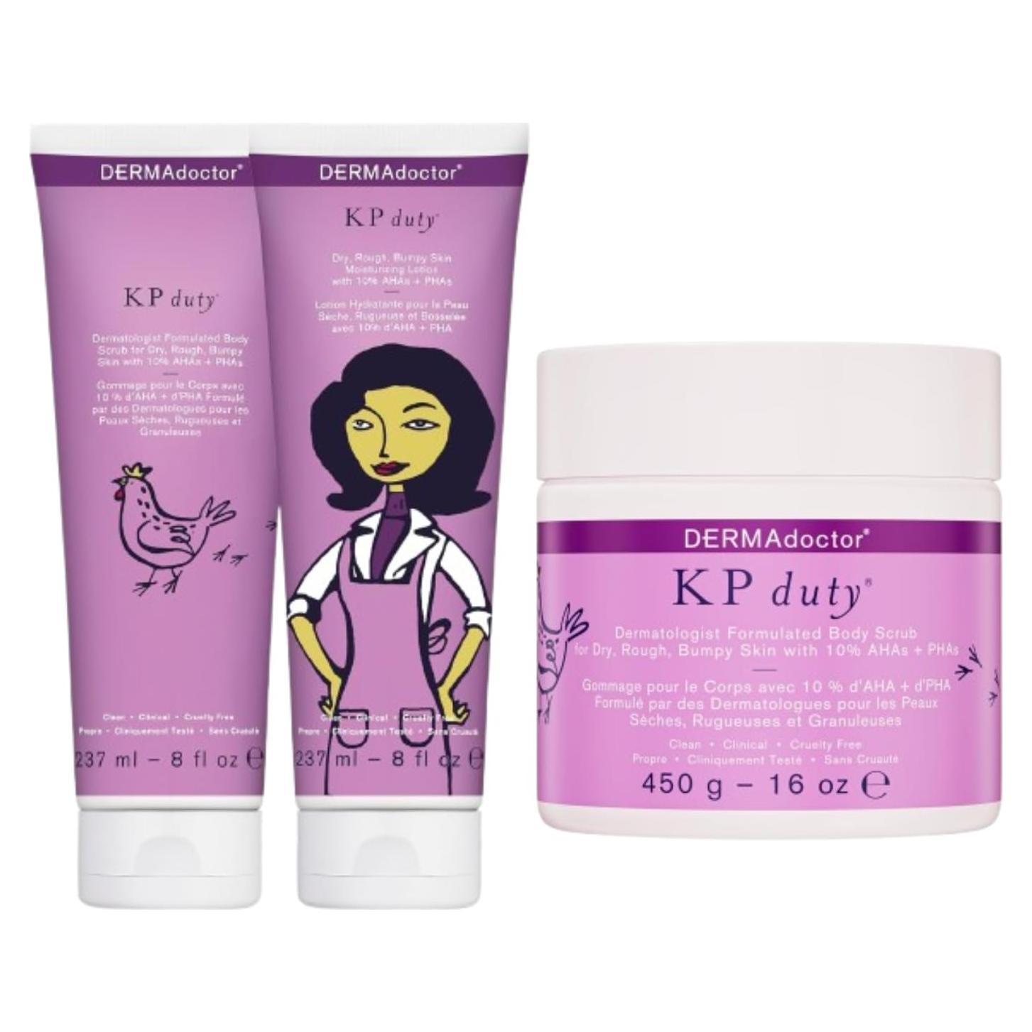 Kit Exfoliante y Loción Corporal DERMAdoctor KP Bump Eraser 10% AHAs