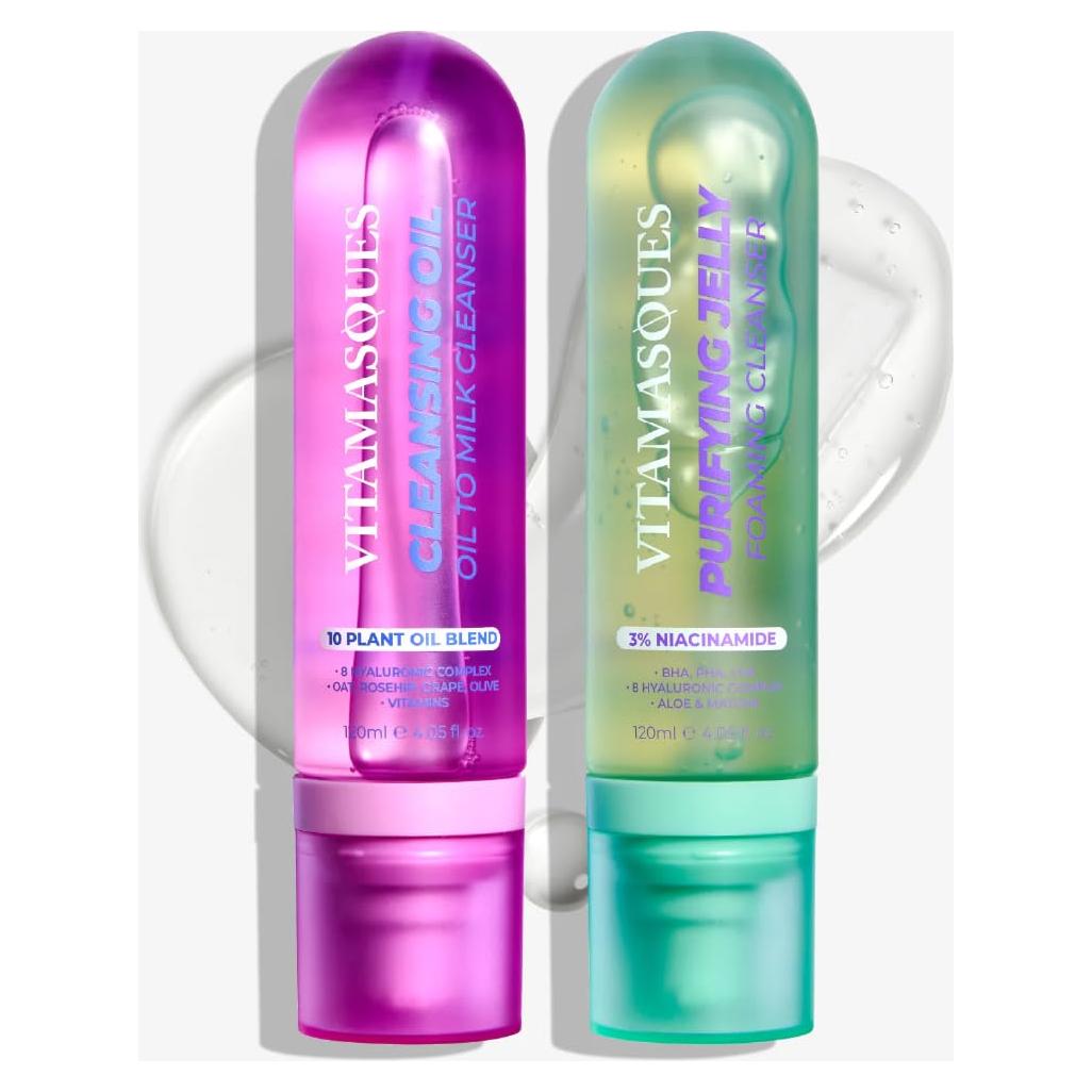 Set de Doble Limpieza Vitamasques - Gel Espumoso y Aceite a Leche