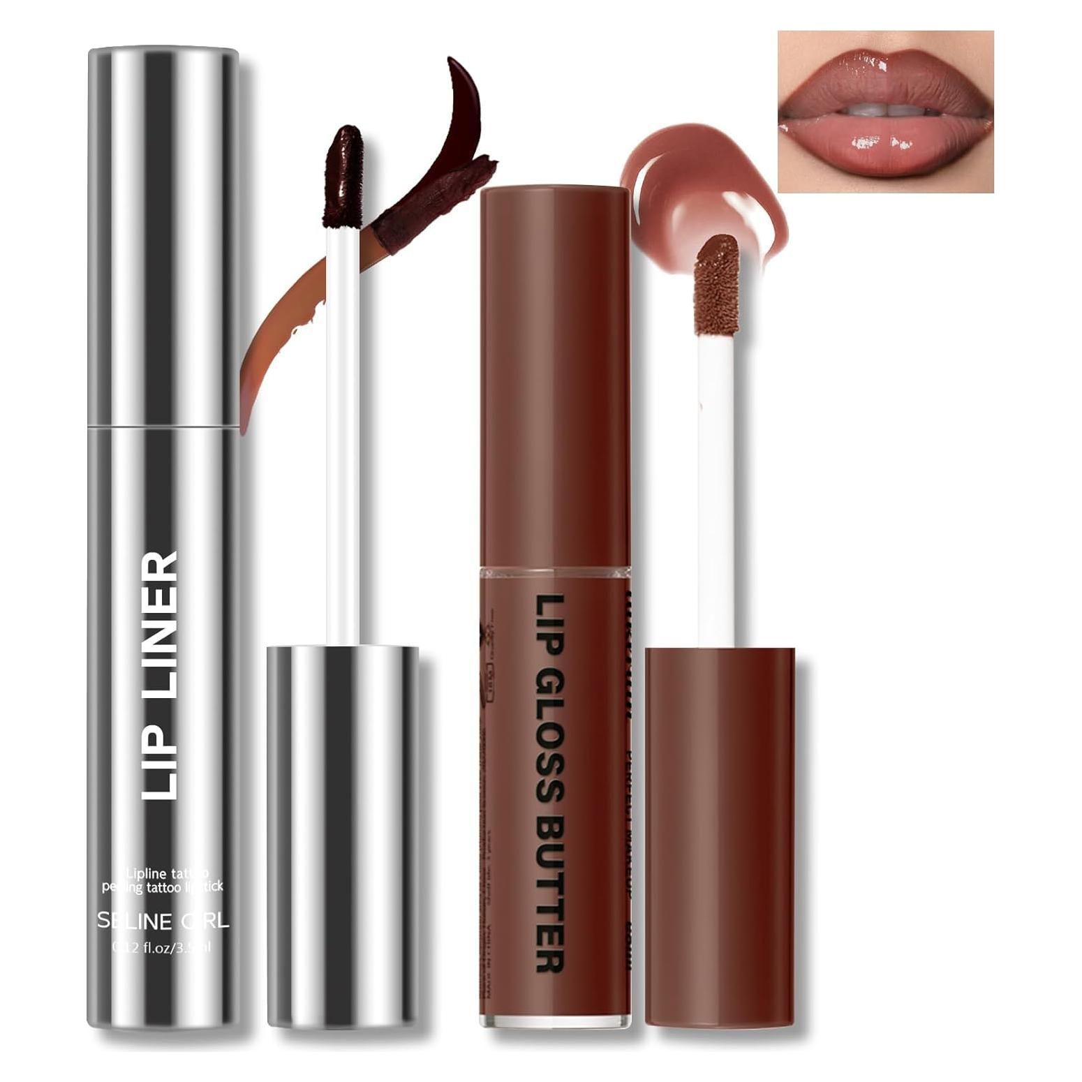 Tinte Labial Peel Off y Brillo Labial Nude - Combo Hidratante