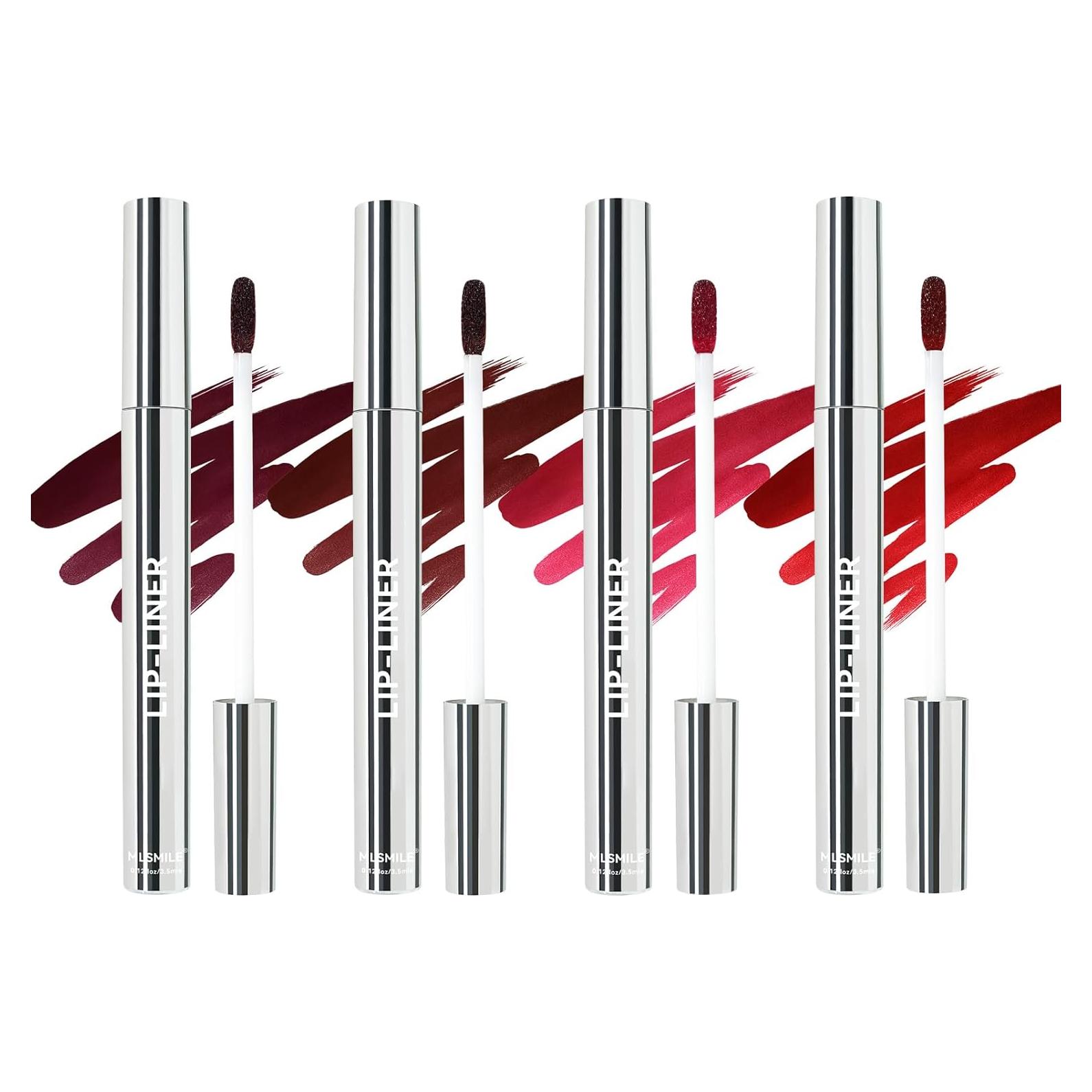 Juego de 4 Lápices Labiales Peel Off MLSMILE - Mate y Duraderos
