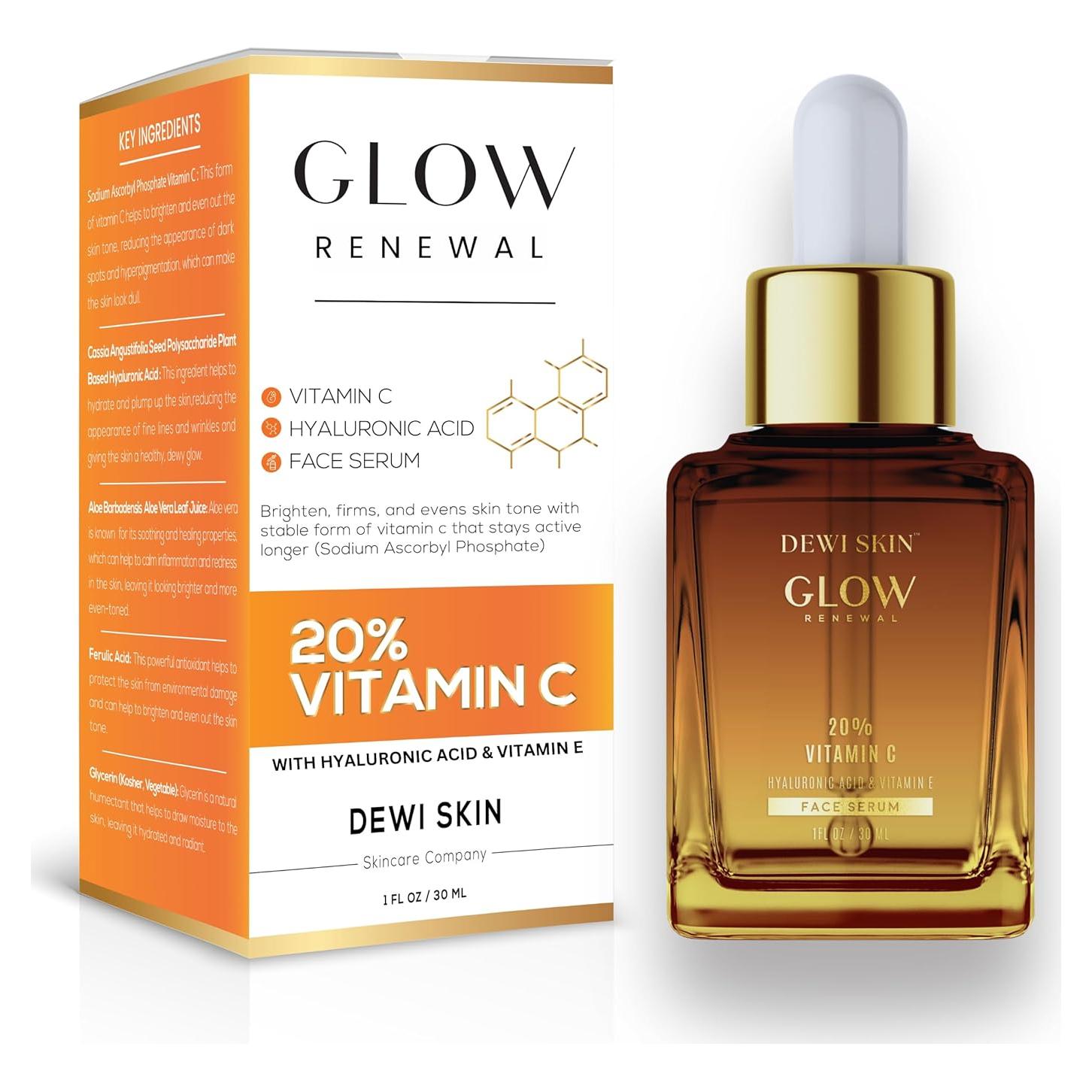 Suero de Vitamina C 20% Dewiskin - Antienvejecimiento y Hidratante 28.35 g