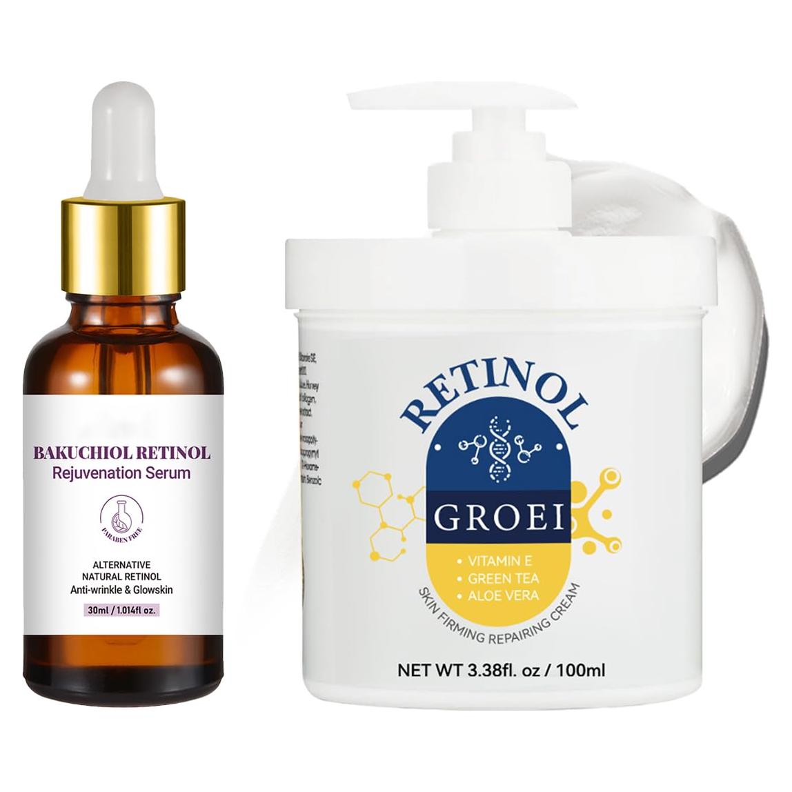 Set Suero y Crema Facial Retinol Bakuchiol 99.9 ml