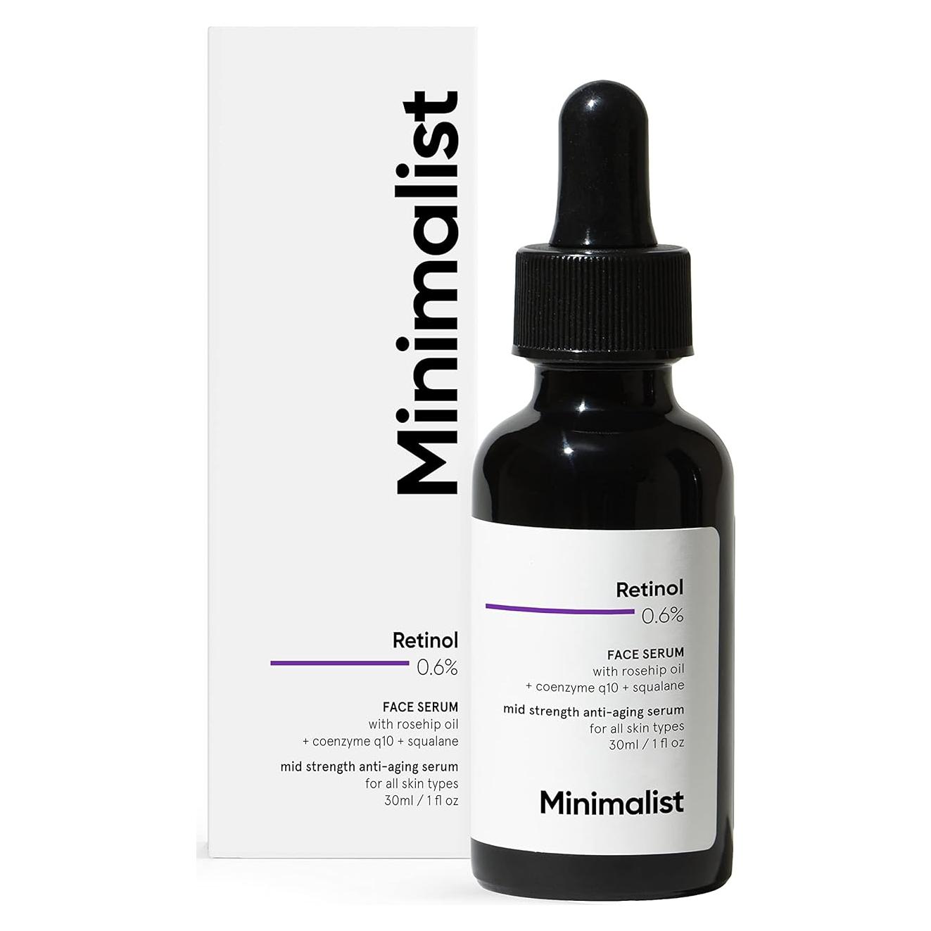 Sérum de Retinol 0.6% Minimalista 30 ml | Antienvejecimiento