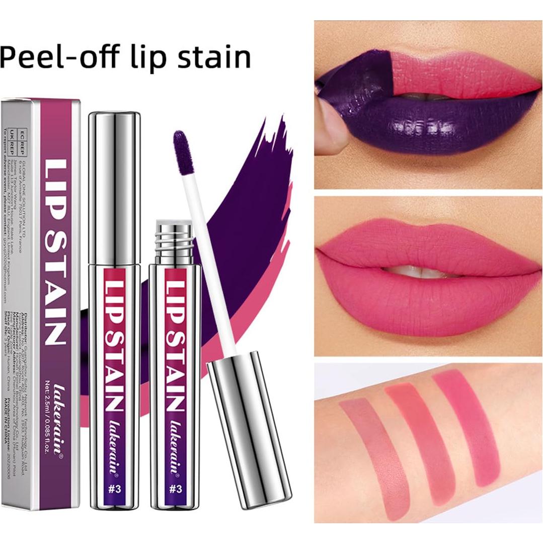 Set de Lápiz Labial 3PCS Peel Off Pakivs - Mate y Resistente