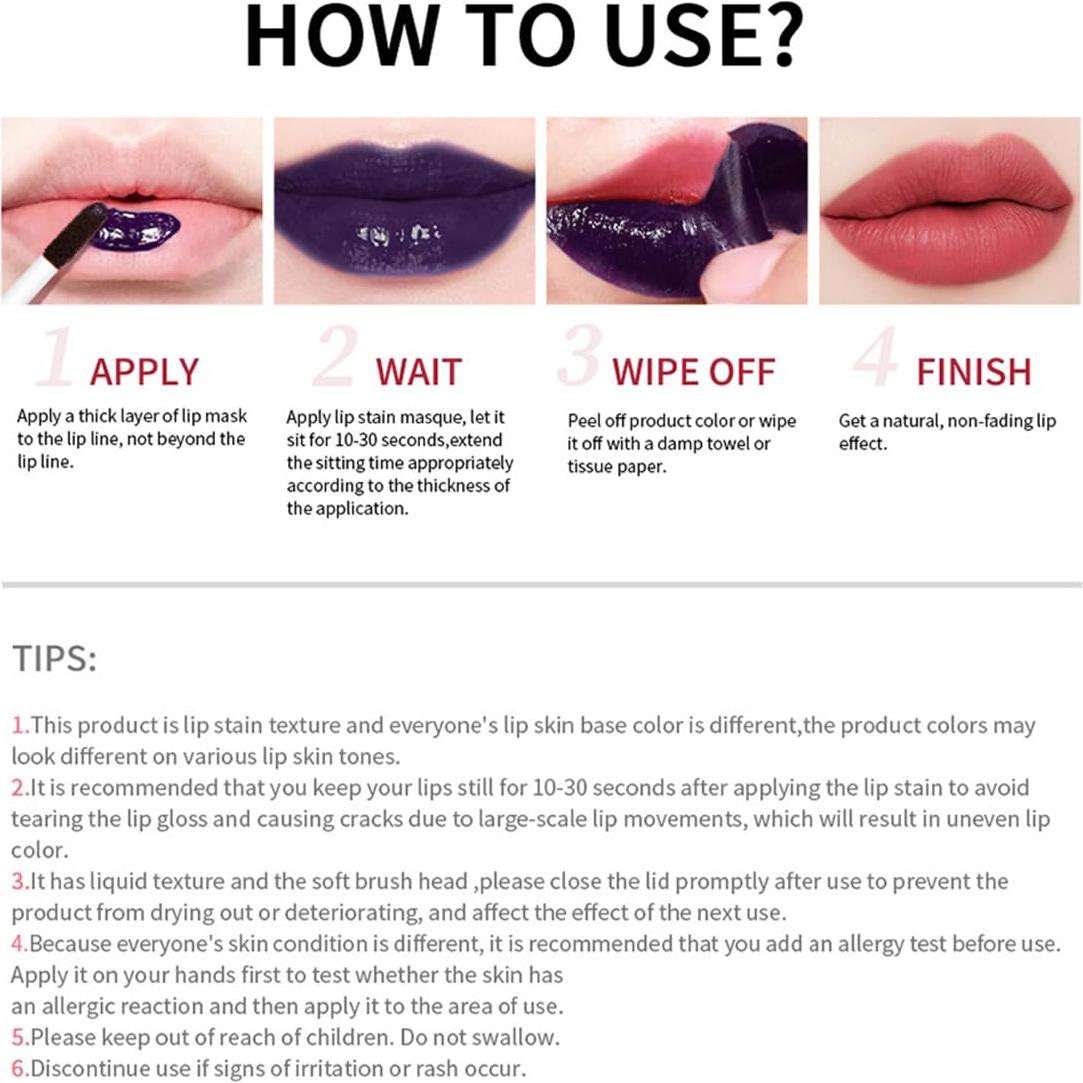 Set de Lápiz Labial 3PCS Peel Off Pakivs - Mate y Resistente