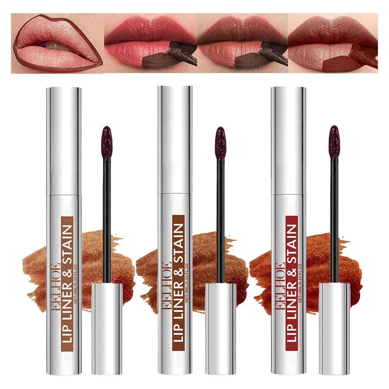 Conjunto 3 Pcs Tinte Labial Despegable Pakivs - Duradero e Impermeable