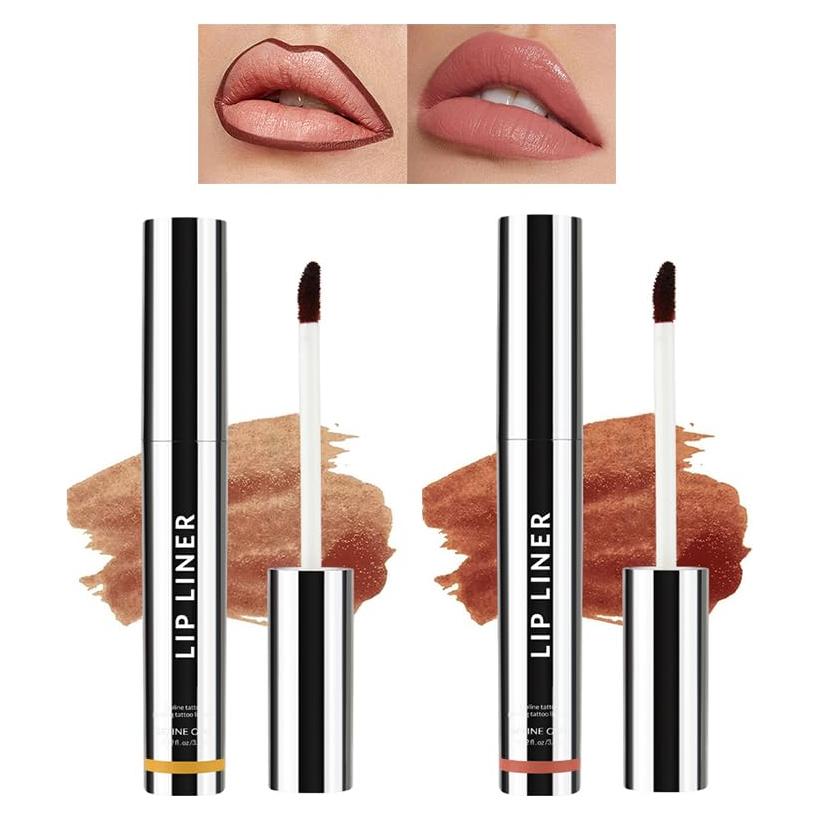 Lápiz de Labios Peel Off FPIZRTES 2 PCS Larga Duración Mate