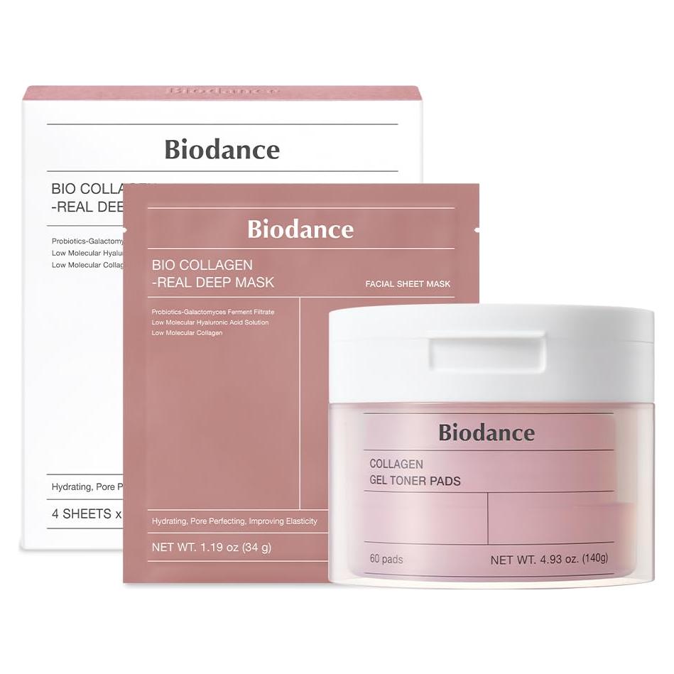 Dúo Gel de Colágeno Biodance: Máscara Hidrogel y Almohadillas