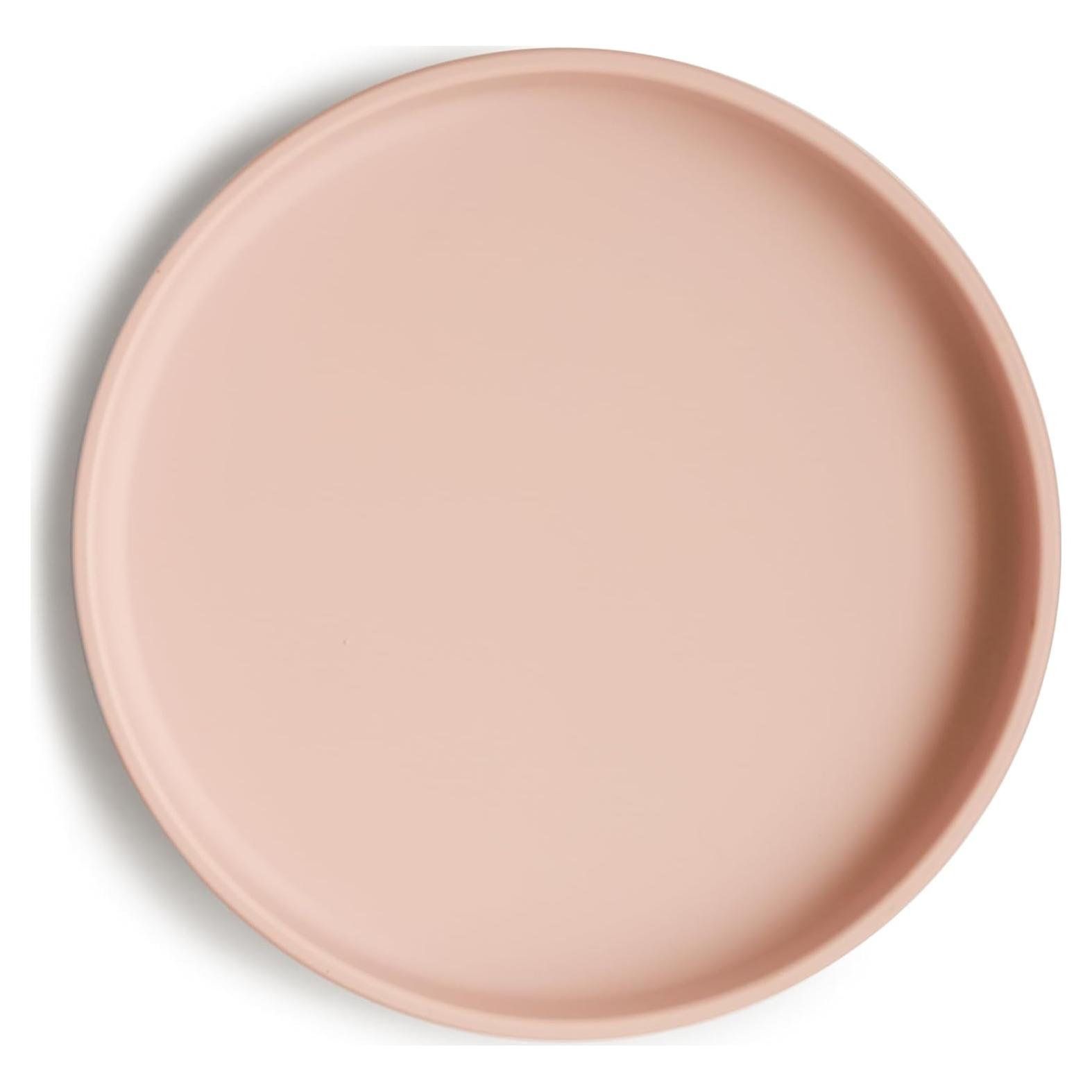 Plato de Succión de Silicona mushie Rosa 18.41 cm Antideslizante