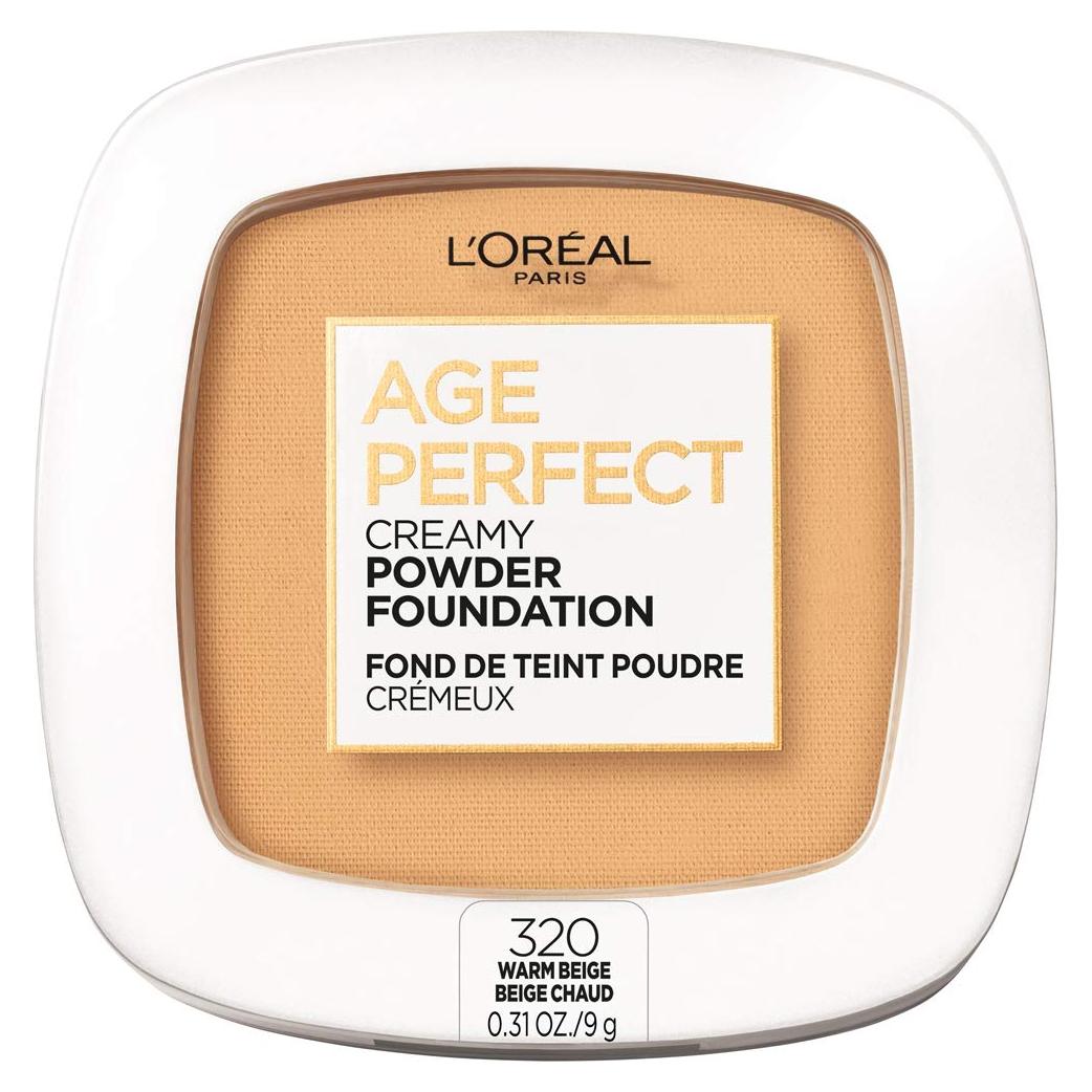 Base en Polvo Cremosa L'Oreal Paris Age Perfect 320 Beige Cálido 8.8g