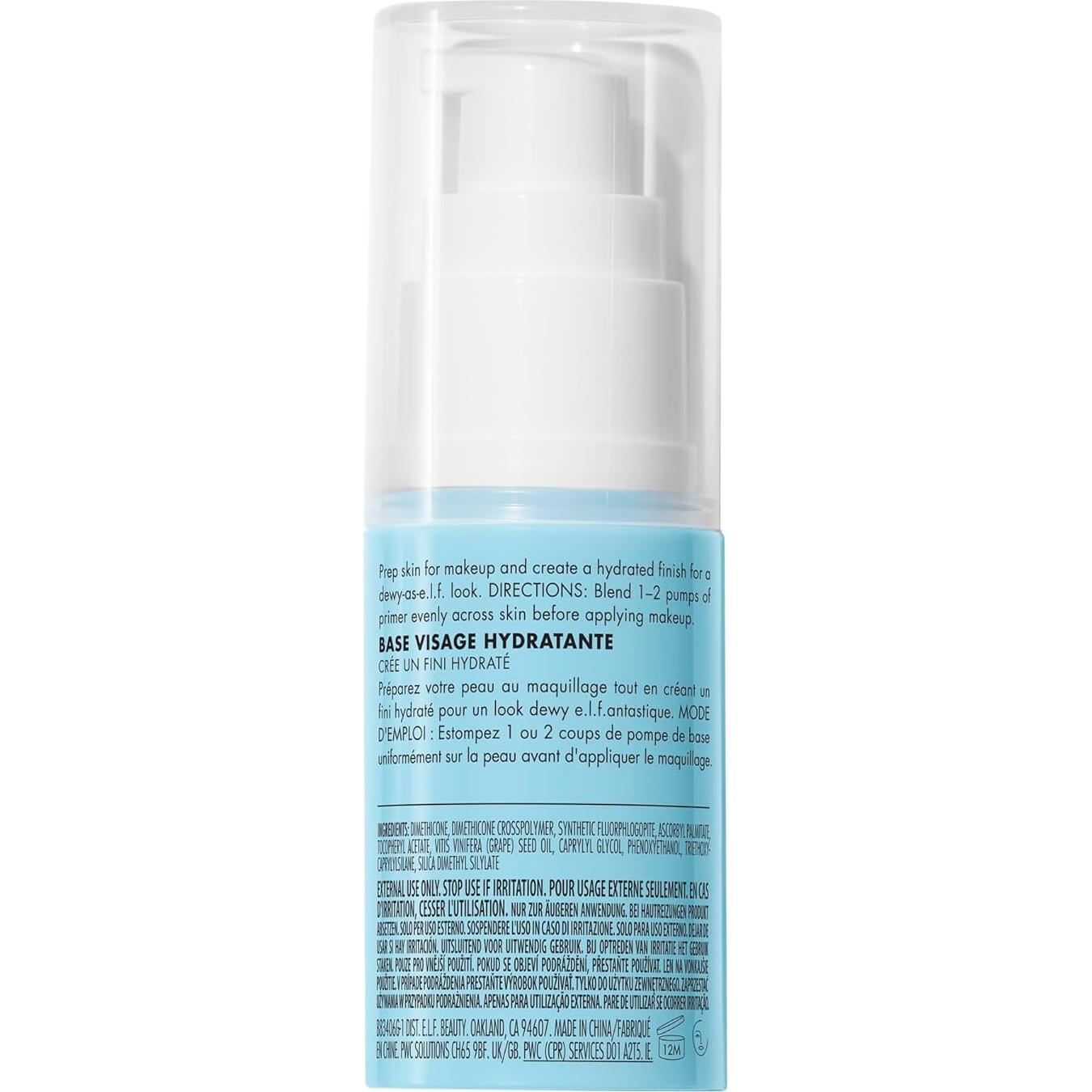 e.l.f. Primer Hidratante para el Rostro 13.34g - Maquillaje Larga Duración