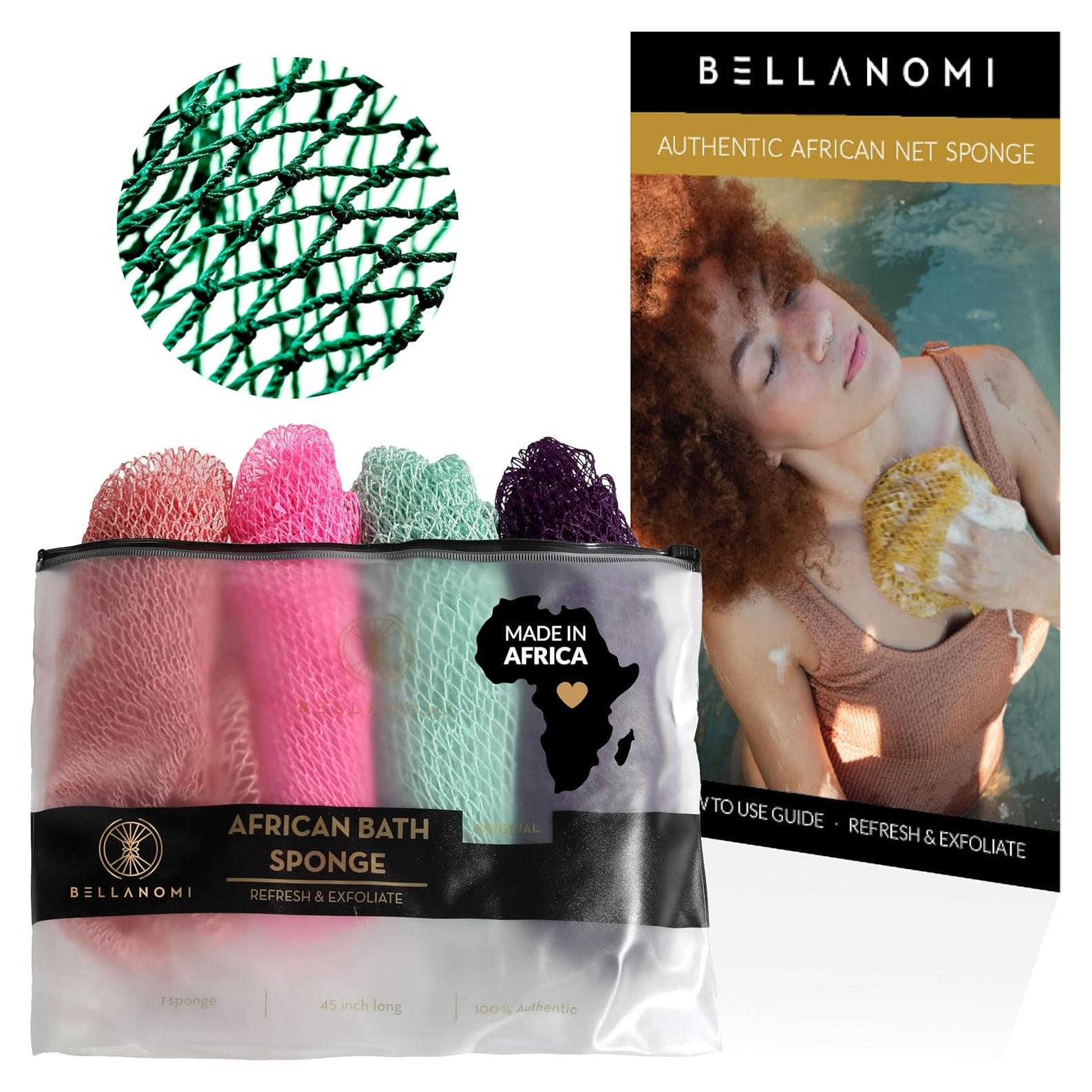 Esponja de Red Exfoliante Bellanomi - 4 Piezas, 114 cm