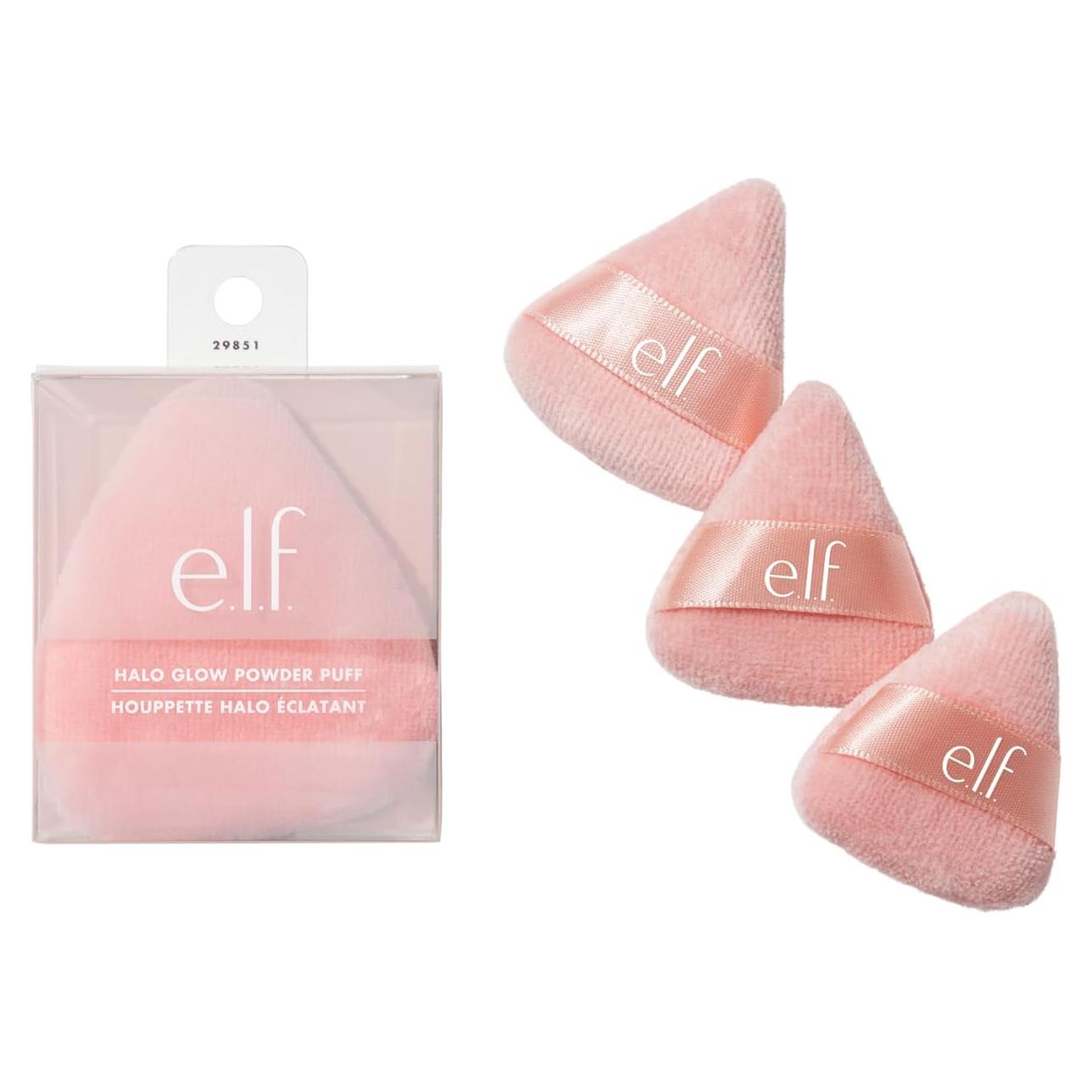 Set de Puff de Polvo e.l.f. Halo Glow - 1 Puff Grande + 3 Mini