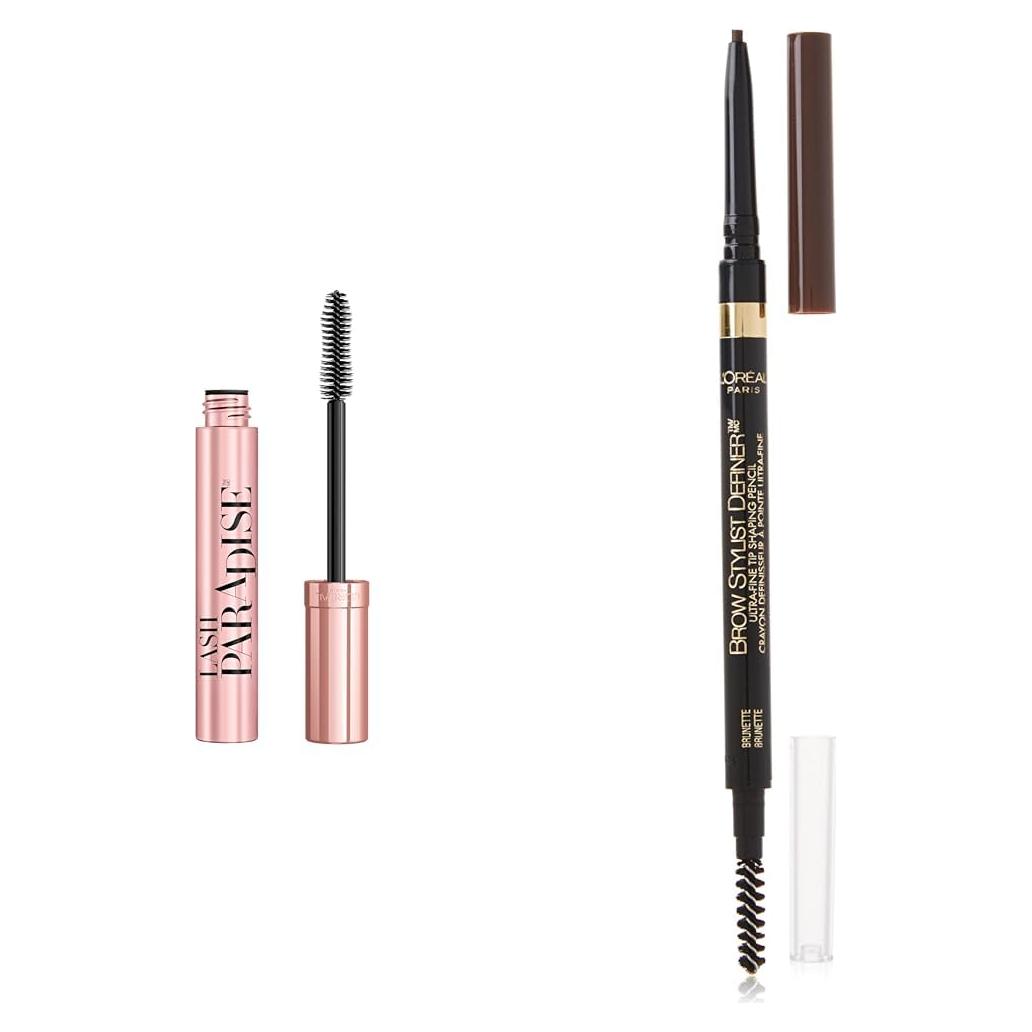 L'Oreal Paris Paquete Maquillaje Ojos: Máscara y Lápiz Cejas