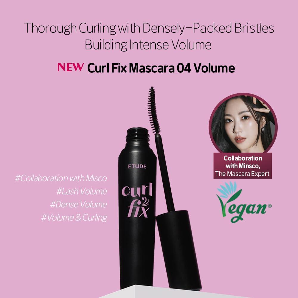 ETUDE Curl Fix Mascara SET #4 Volumen 24H - Maquillaje Coreano