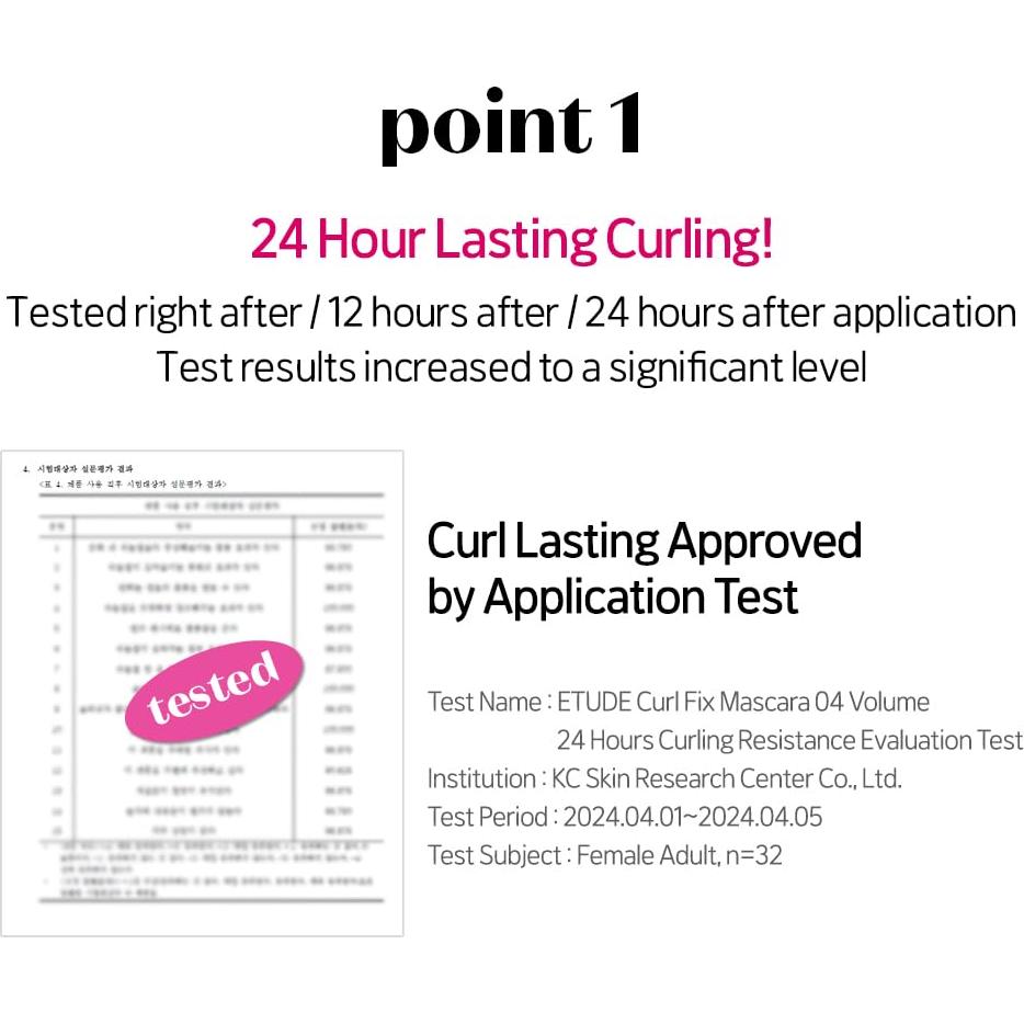 ETUDE Curl Fix Mascara SET #4 Volumen 24H - Maquillaje Coreano