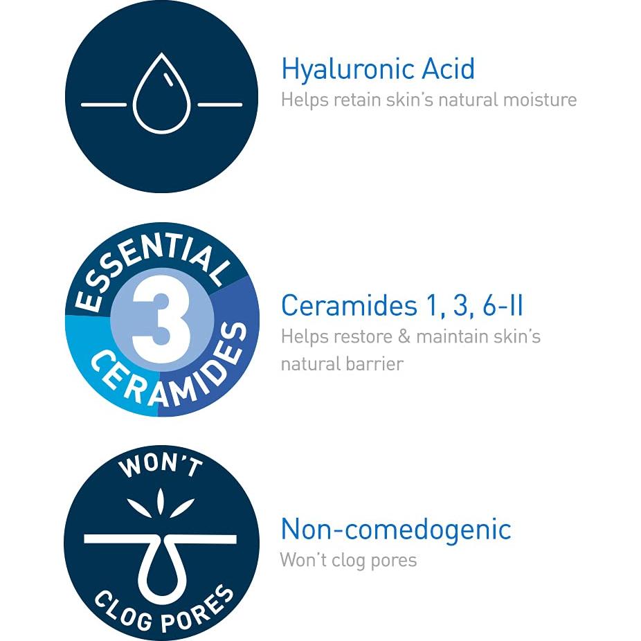 Set CeraVe Limpiador Hidratante 532g + Suero Ácido Hialurónico 30g