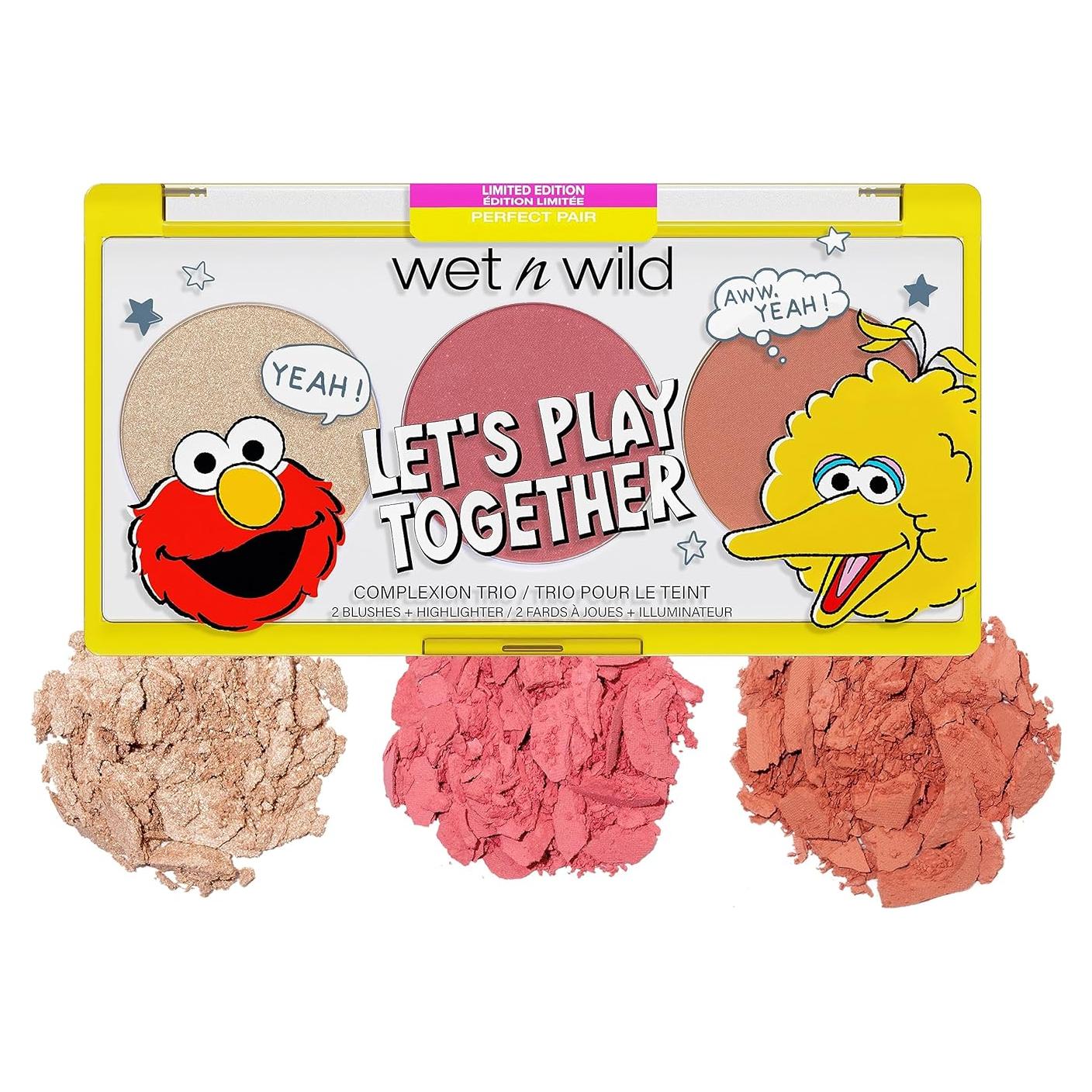 Trío de Tez Wet n Wild x Sesame Street - Rubores e Iluminador