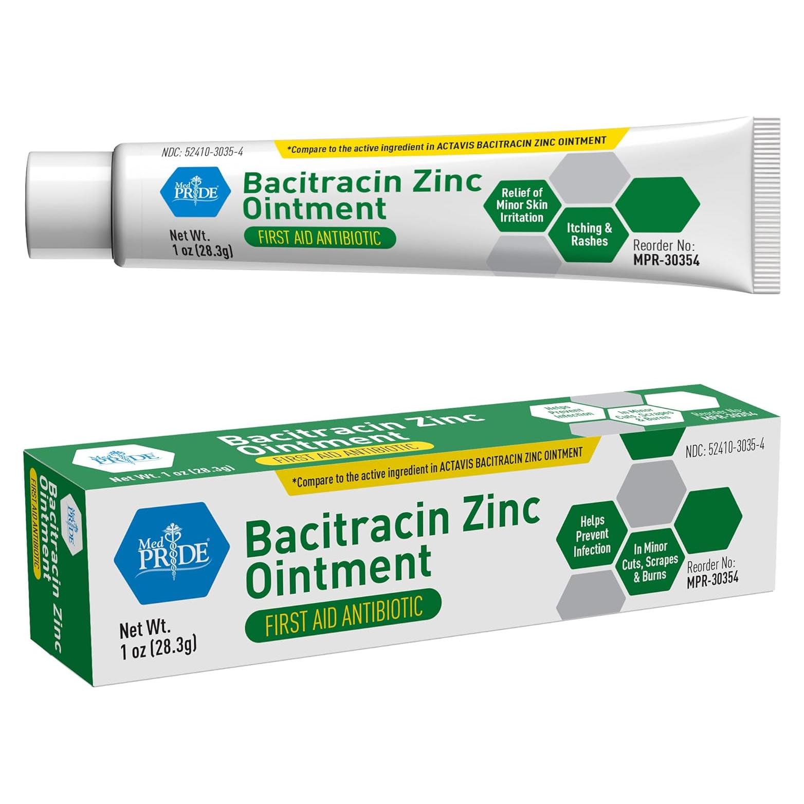 Ungüento Antibiótico Bacitracina con Zinc 28.35 g - Med Pride