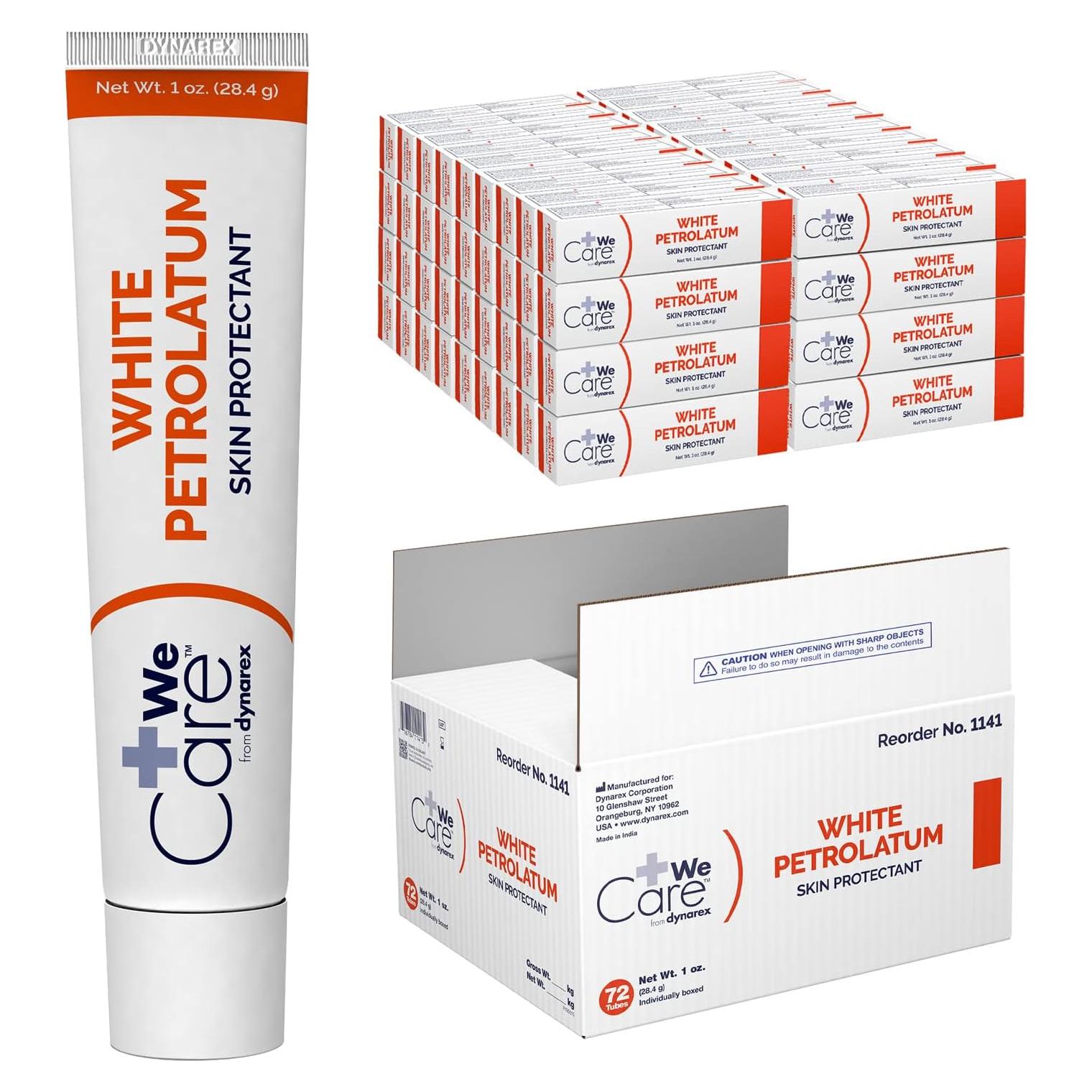 Gel de Petróleo Blanco Dynarex 28.35 g - 72 Tubos para Piel Seca