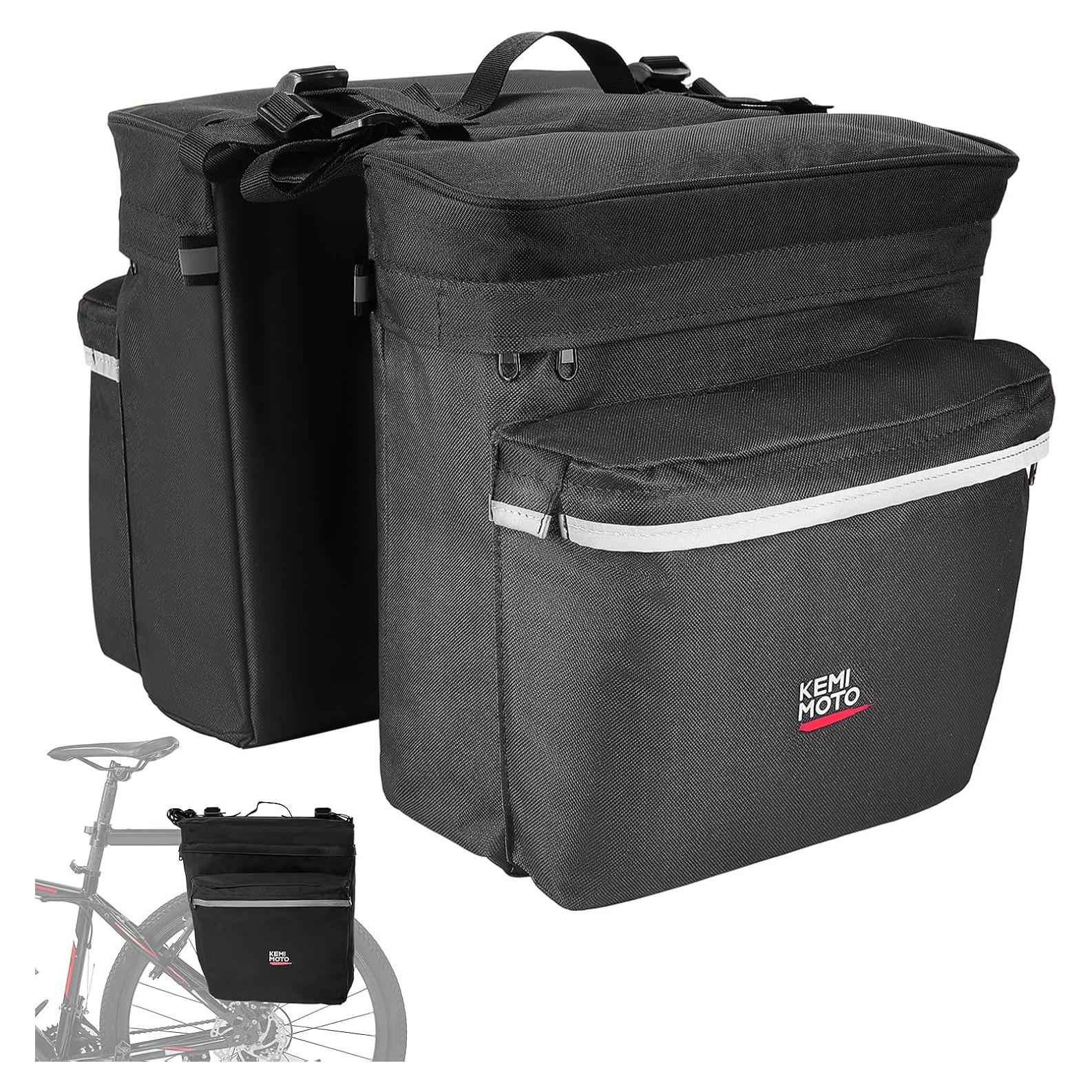 Bolsa Pannier KEMIMOTO 34L Impermeable para Bicicleta