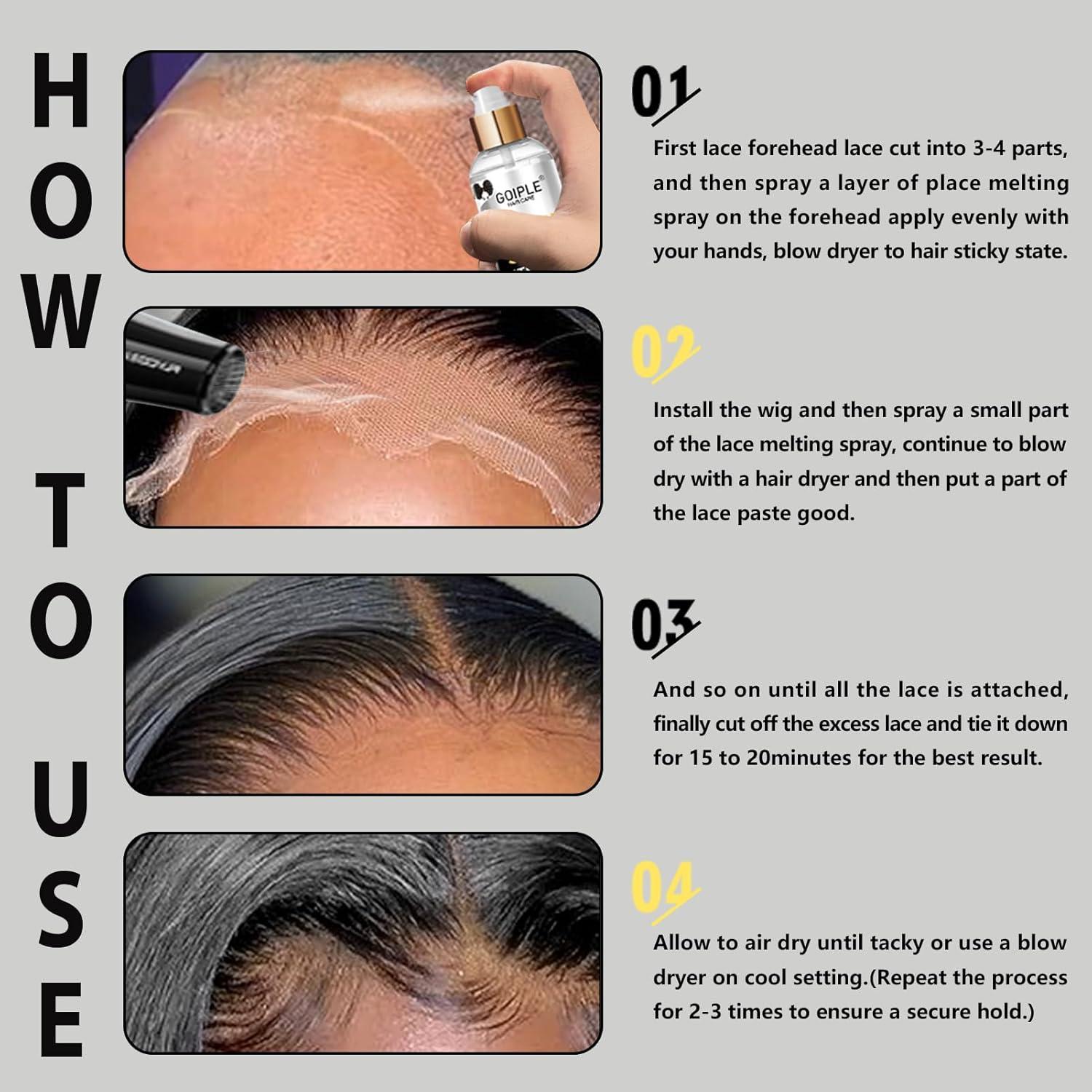 Spray Adhesivo para Pelucas Goiple 250 ml Fuerte y Natural