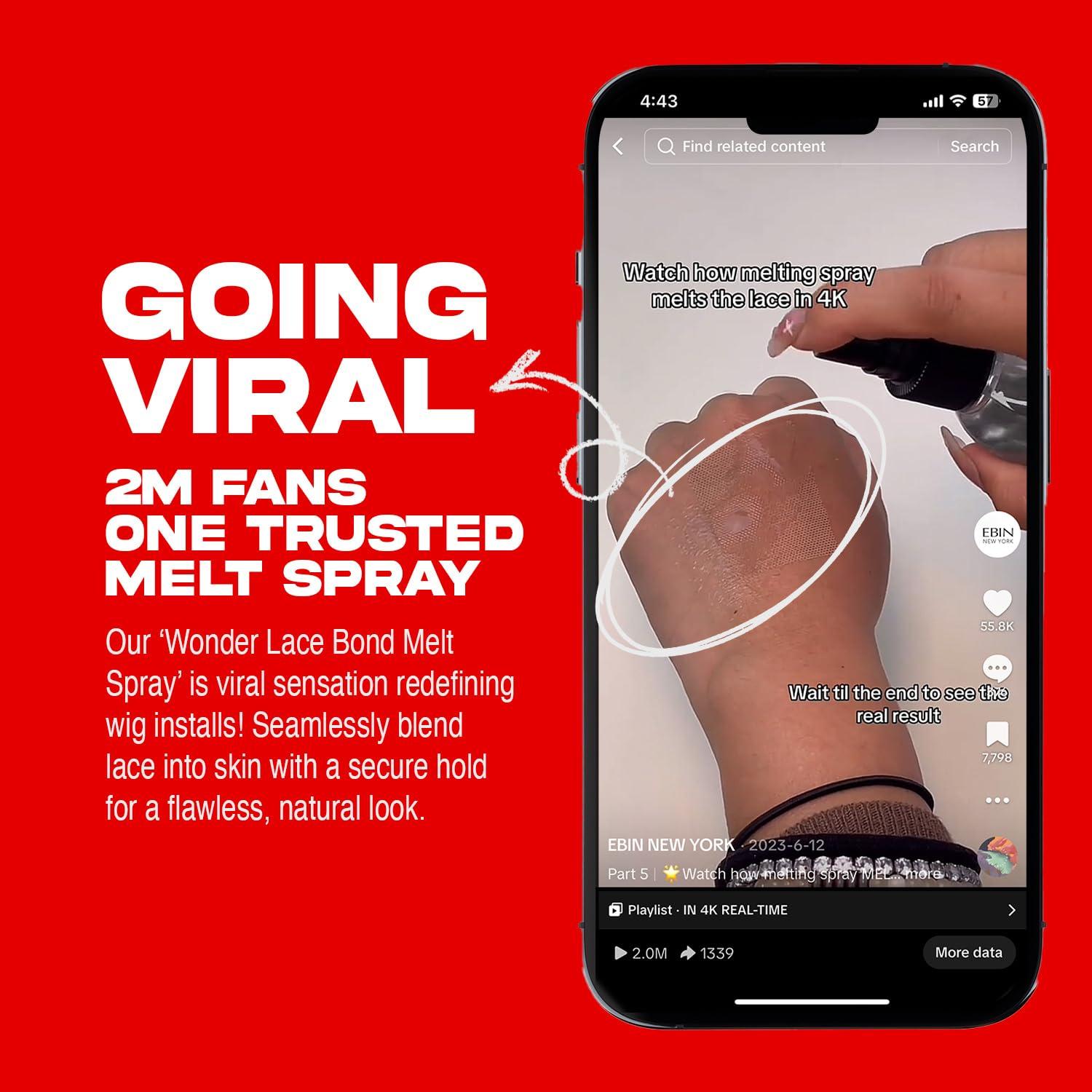 Spray Derretidor de Encaje Wonder Lace Bond 250ml - Sin Costuras