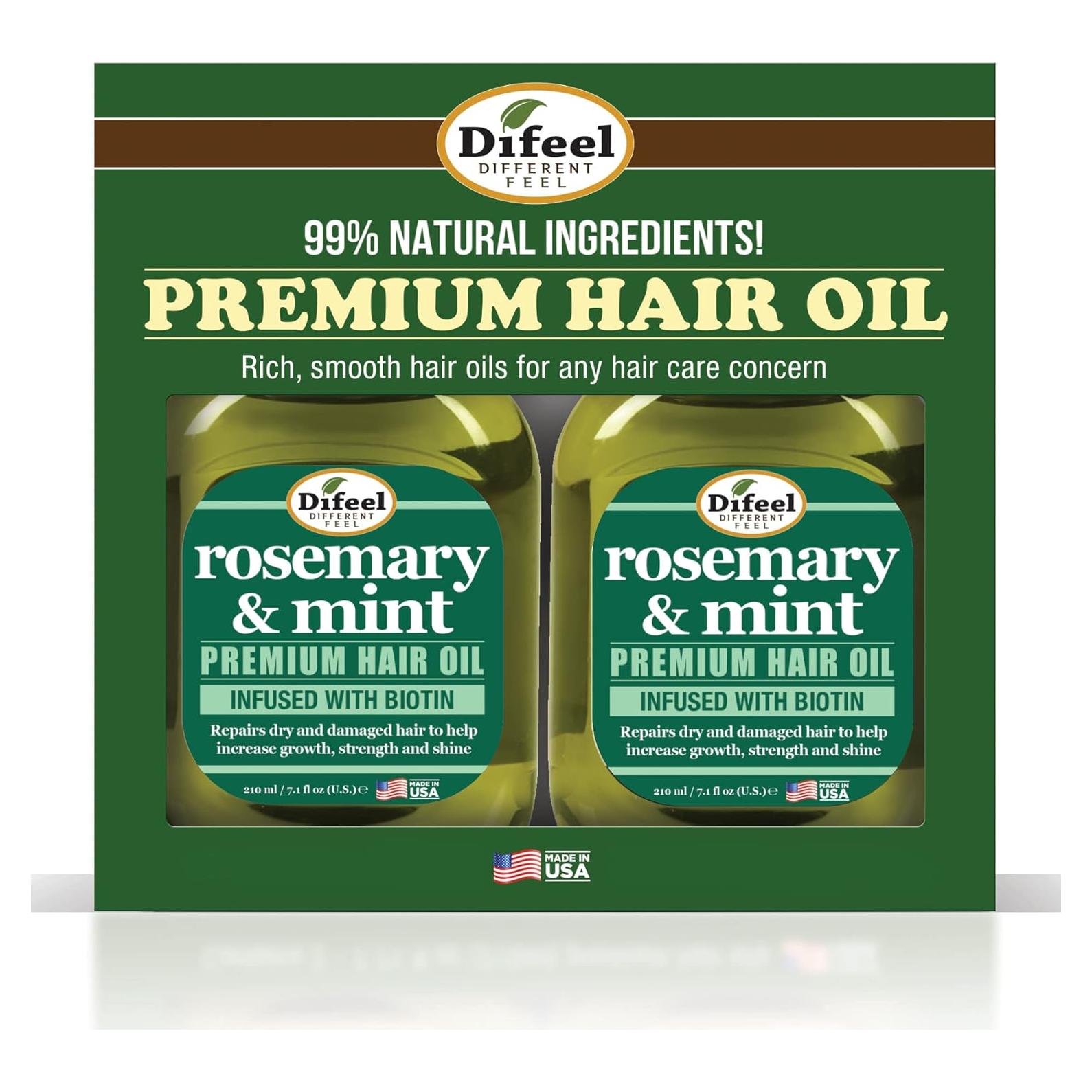 Aceite Capilar Difeel Romero y Menta 200g con Biotina - Set Regalo