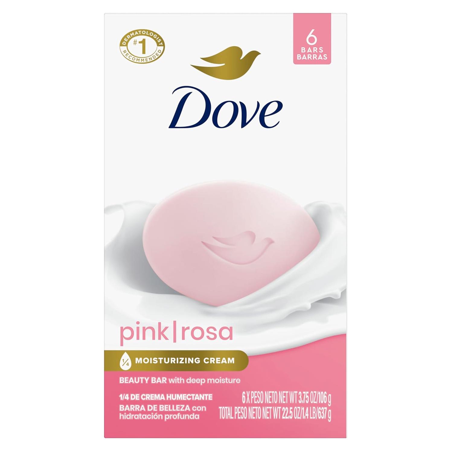 Jabón de Belleza Dove Rosa 106.3 g - Hidratante y Suave
