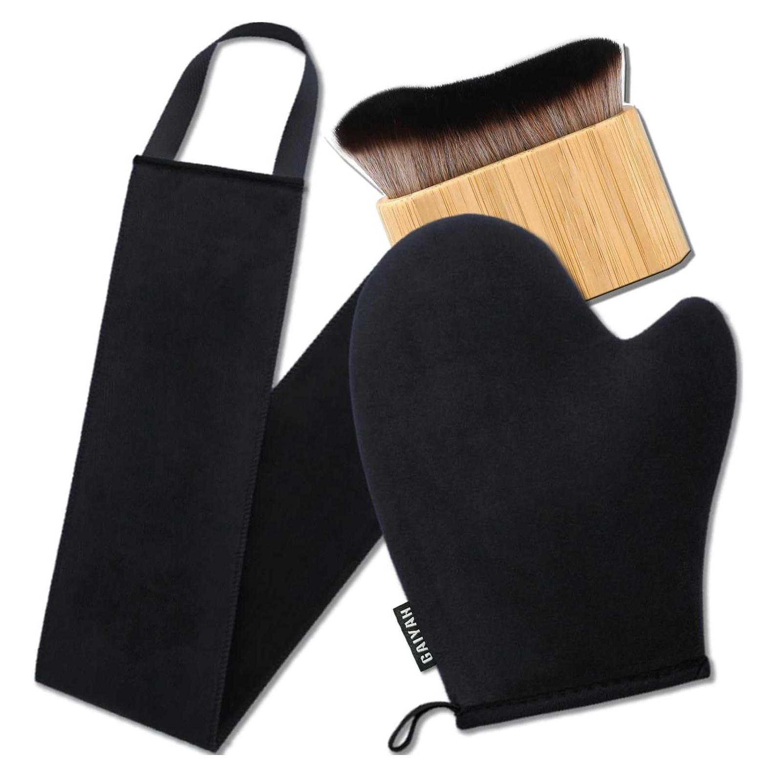 Juego de Mitones Autobronceadores 3 en 1 G GAIYAH - Guante, Brocha y Aplicador