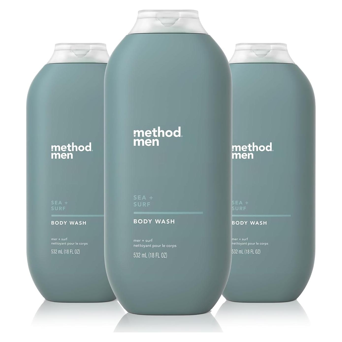 Jabón Corporal Method Men Mar + Surf 3x532ml Libre de Parabenos