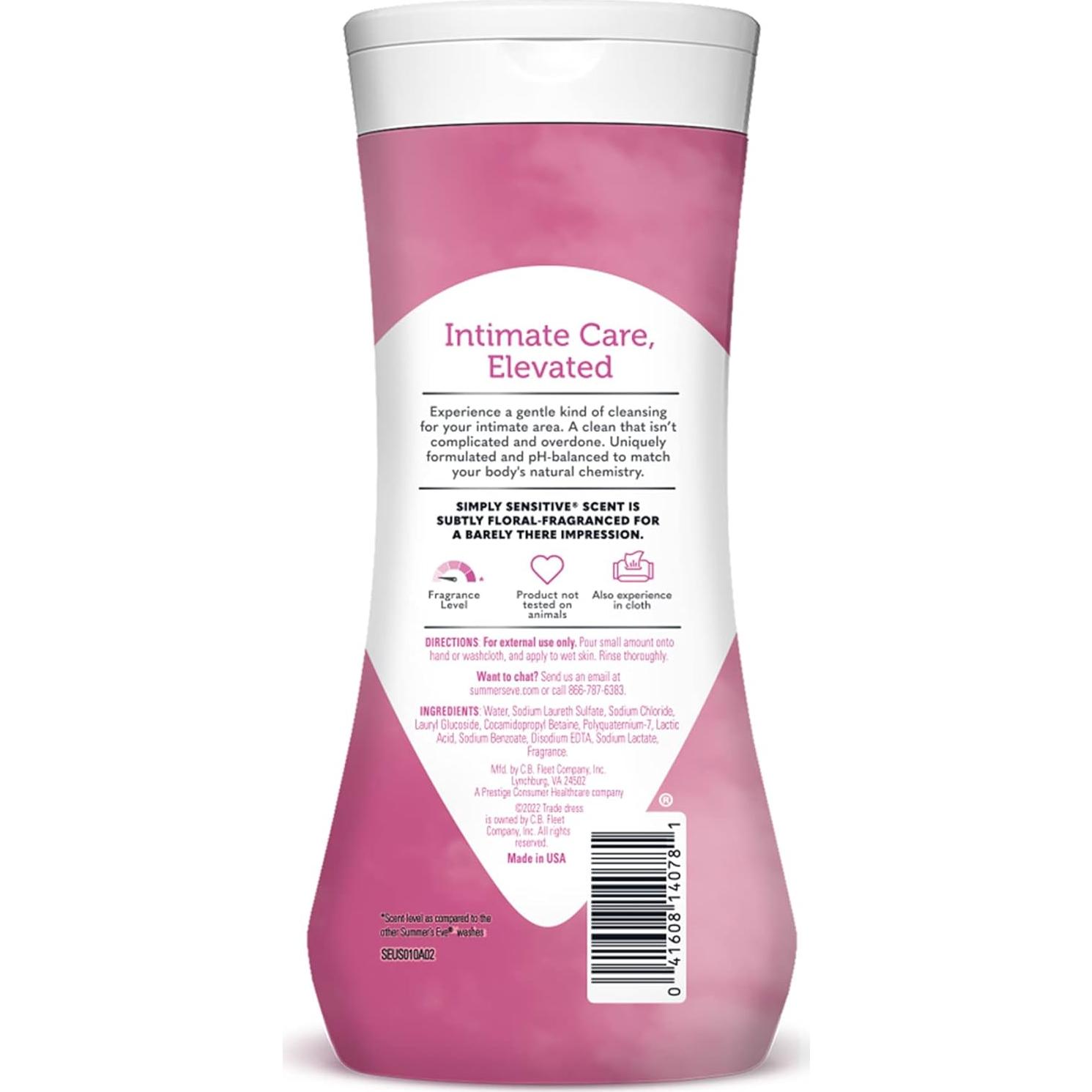 Jabón Corporal Femenino Summer's Eve Suave y Sensible 3x443ml