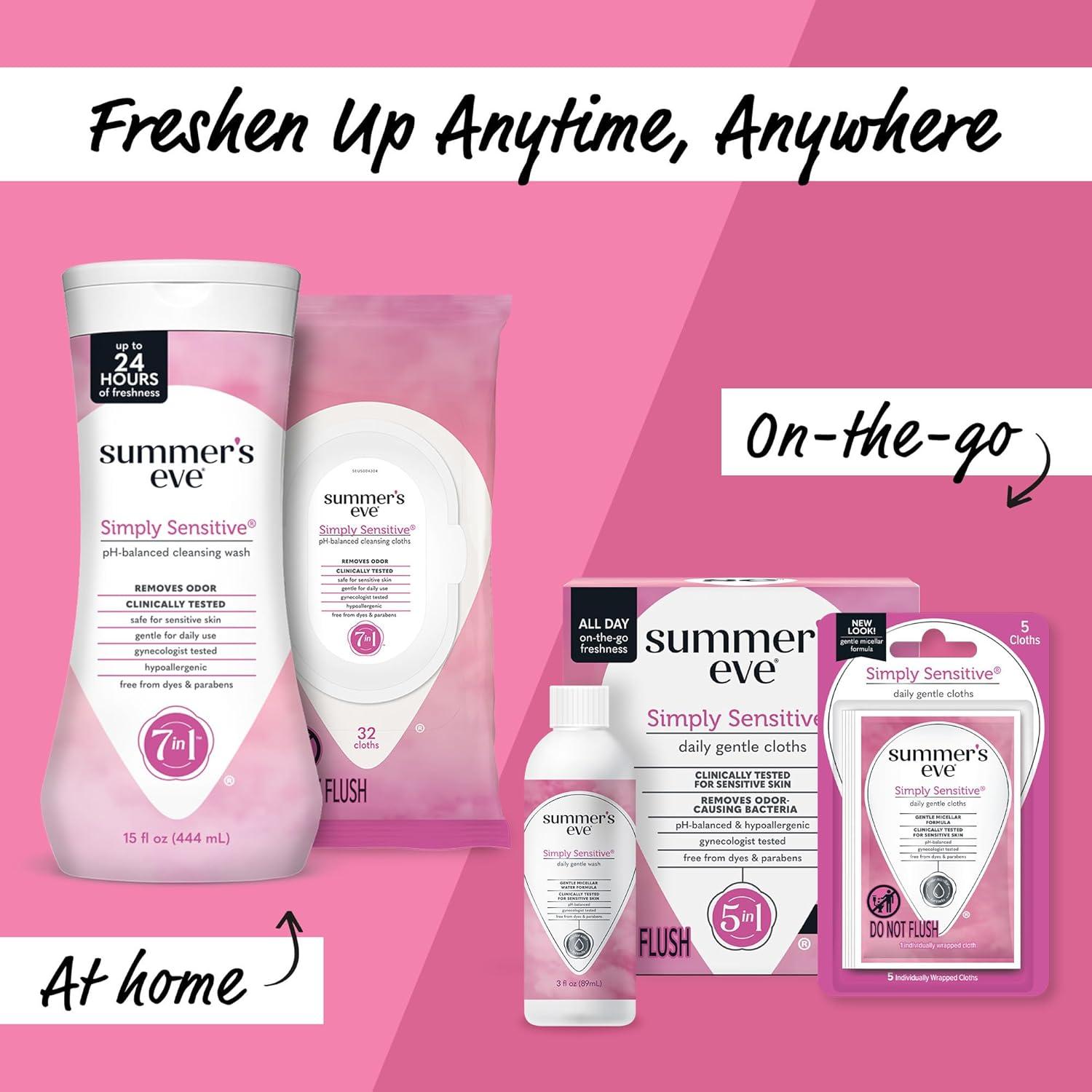 Jabón Corporal Femenino Summer's Eve Suave y Sensible 3x443ml