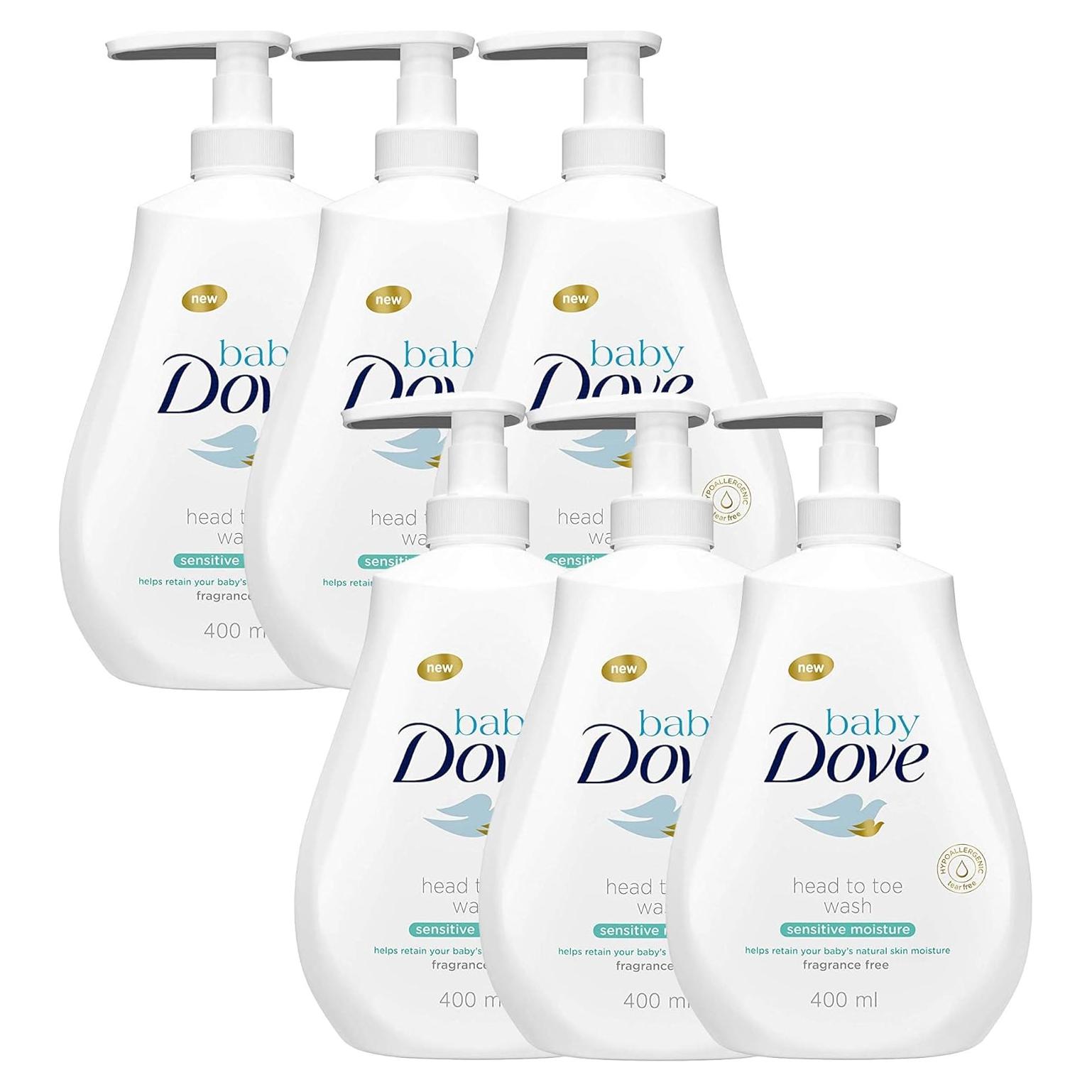 Jabón Líquido para Bebés Dove 400 ml - Paquete de 6 Unidades