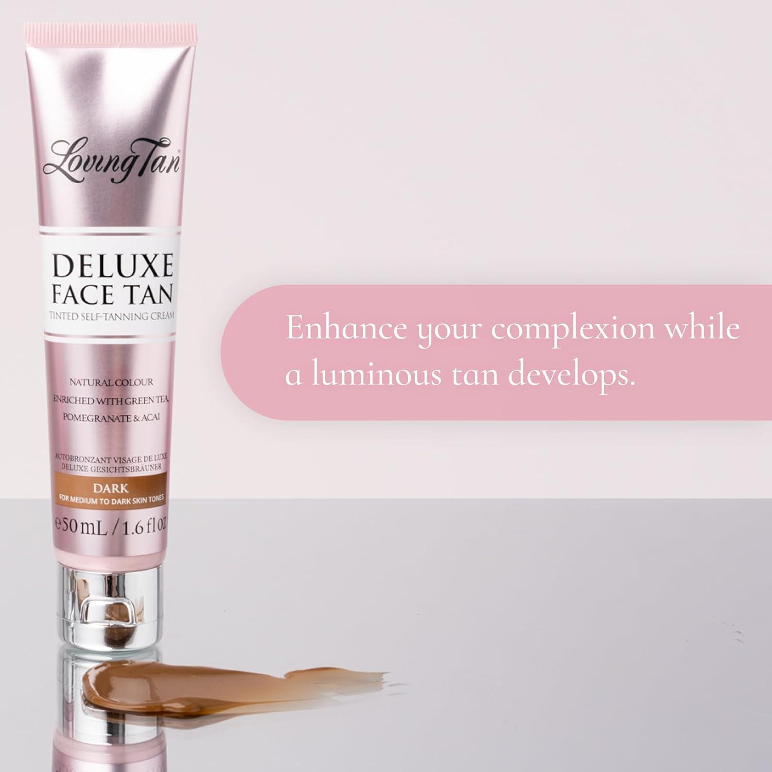 Bronceador Facial Loving Tan Deluxe Oscuro 47.3 ml - Sin Rayas