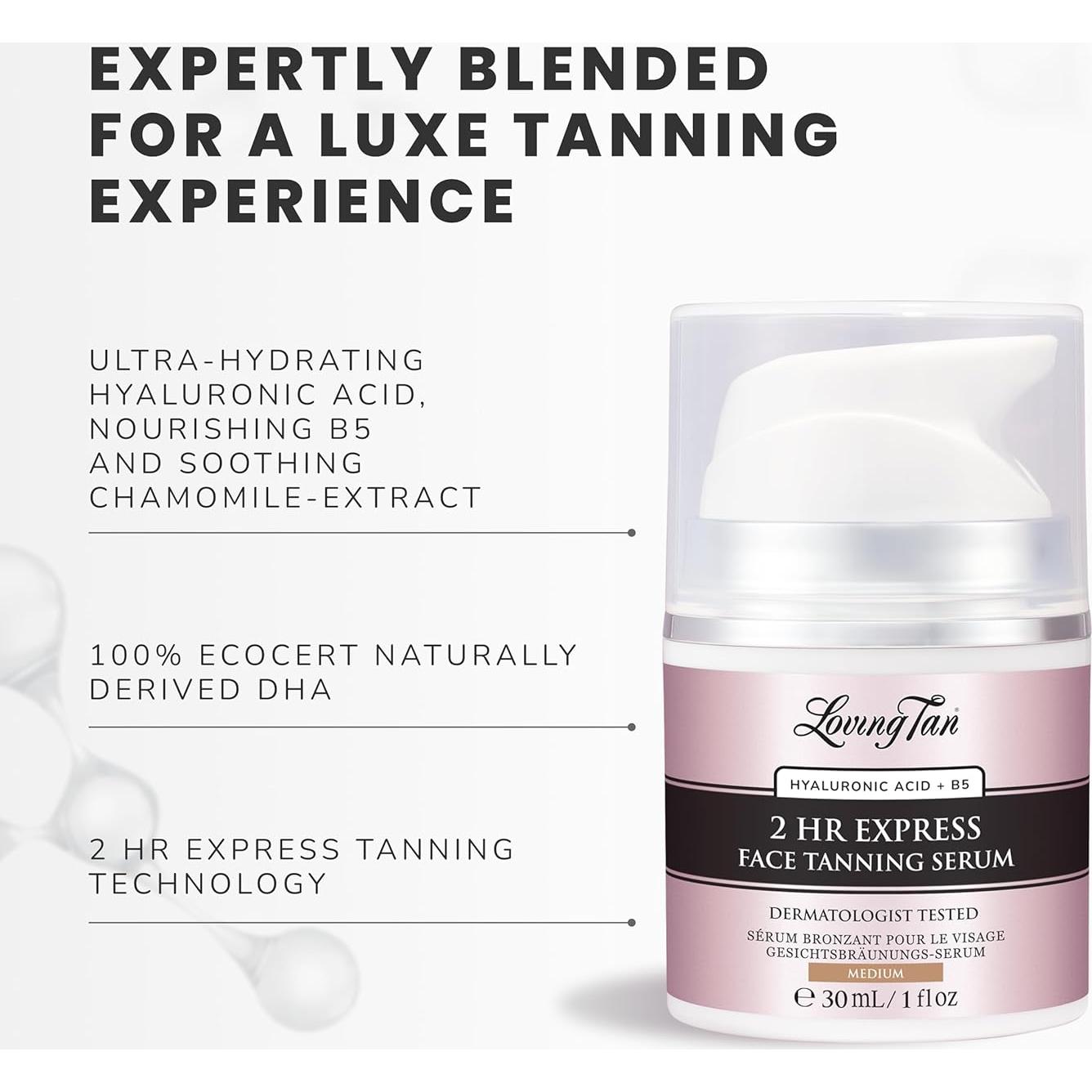 Suero Bronceador Facial Loving Tan 29.57 ml Medio Hidratante
