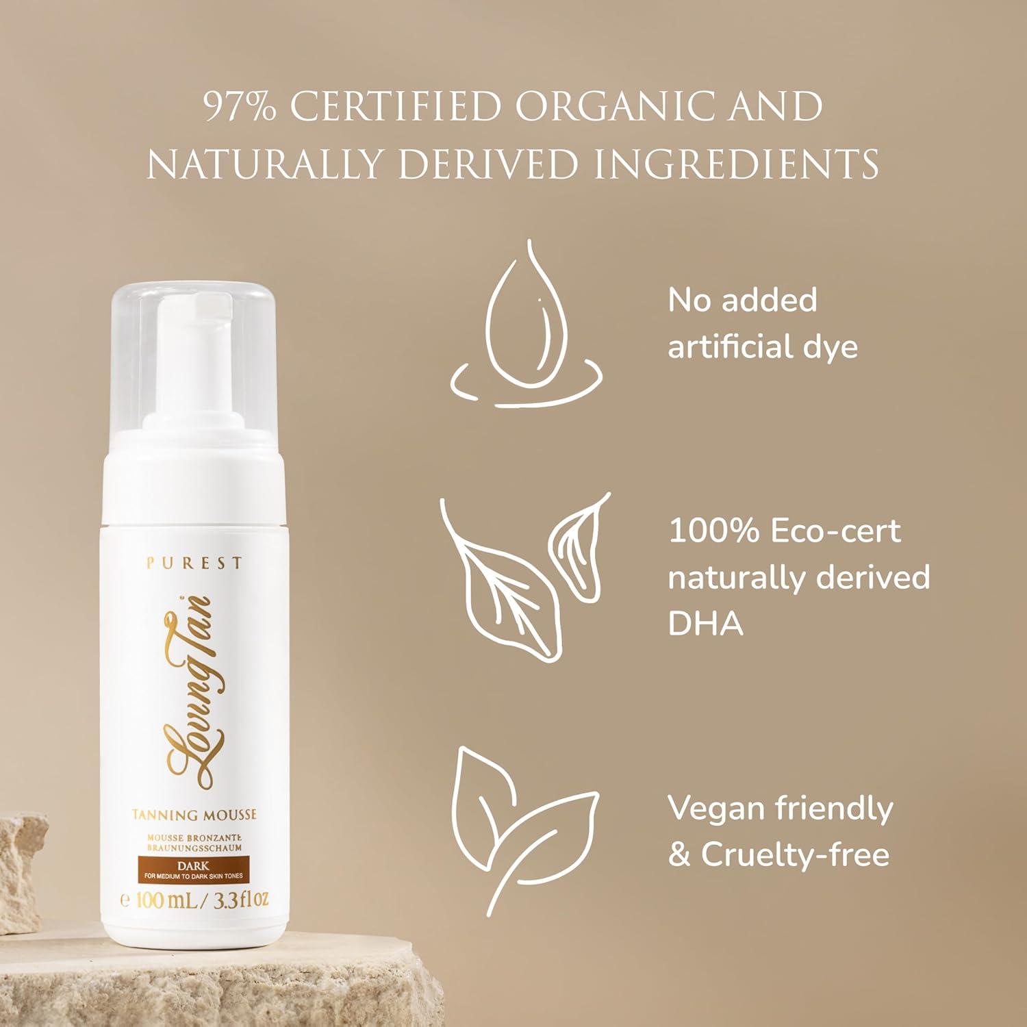 Mousse Bronceadora Loving Tan Purest Oscuro 150g - Vegano