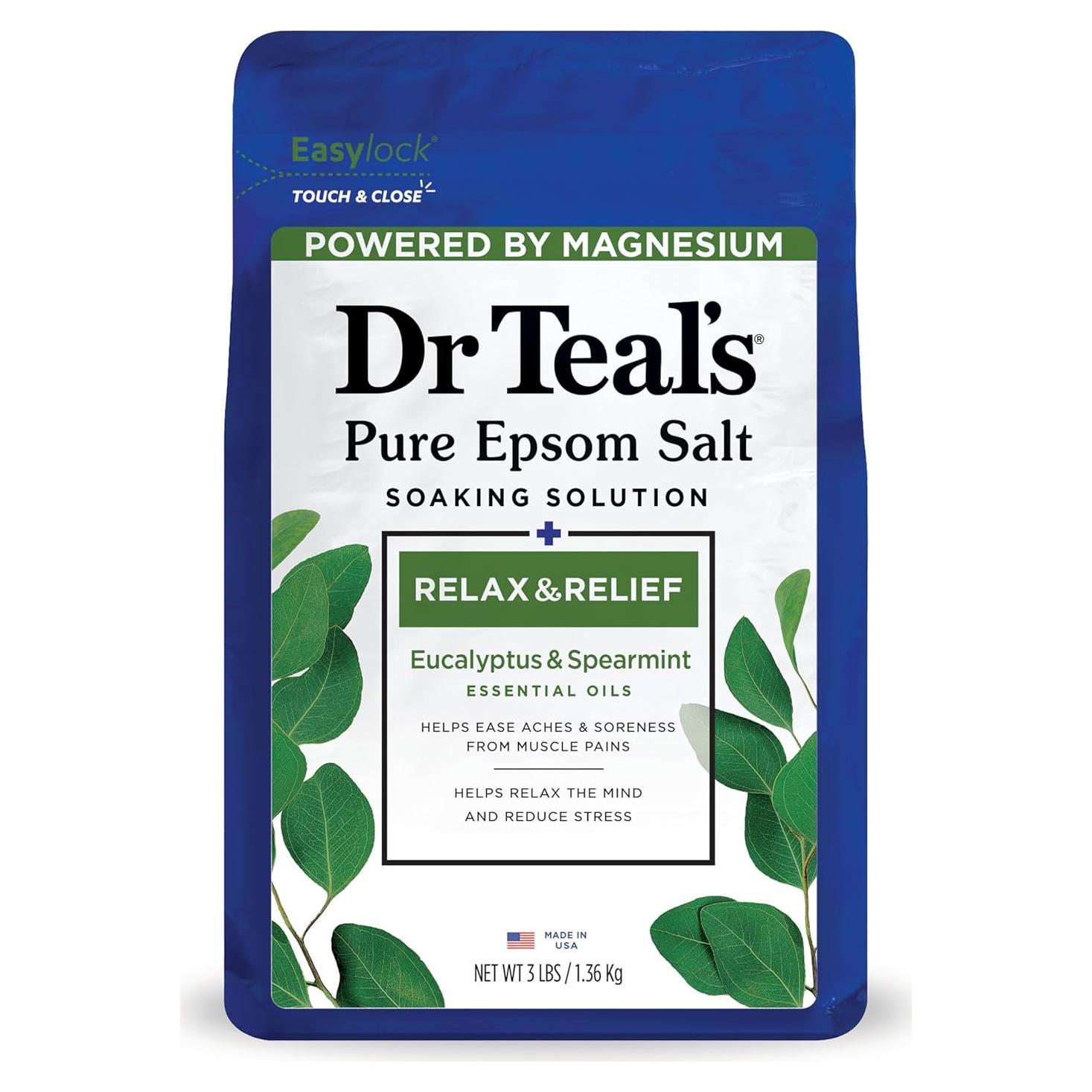 Baño de Sal de Epsom Dr Teal's 1.36 kg Eucalipto y Menta