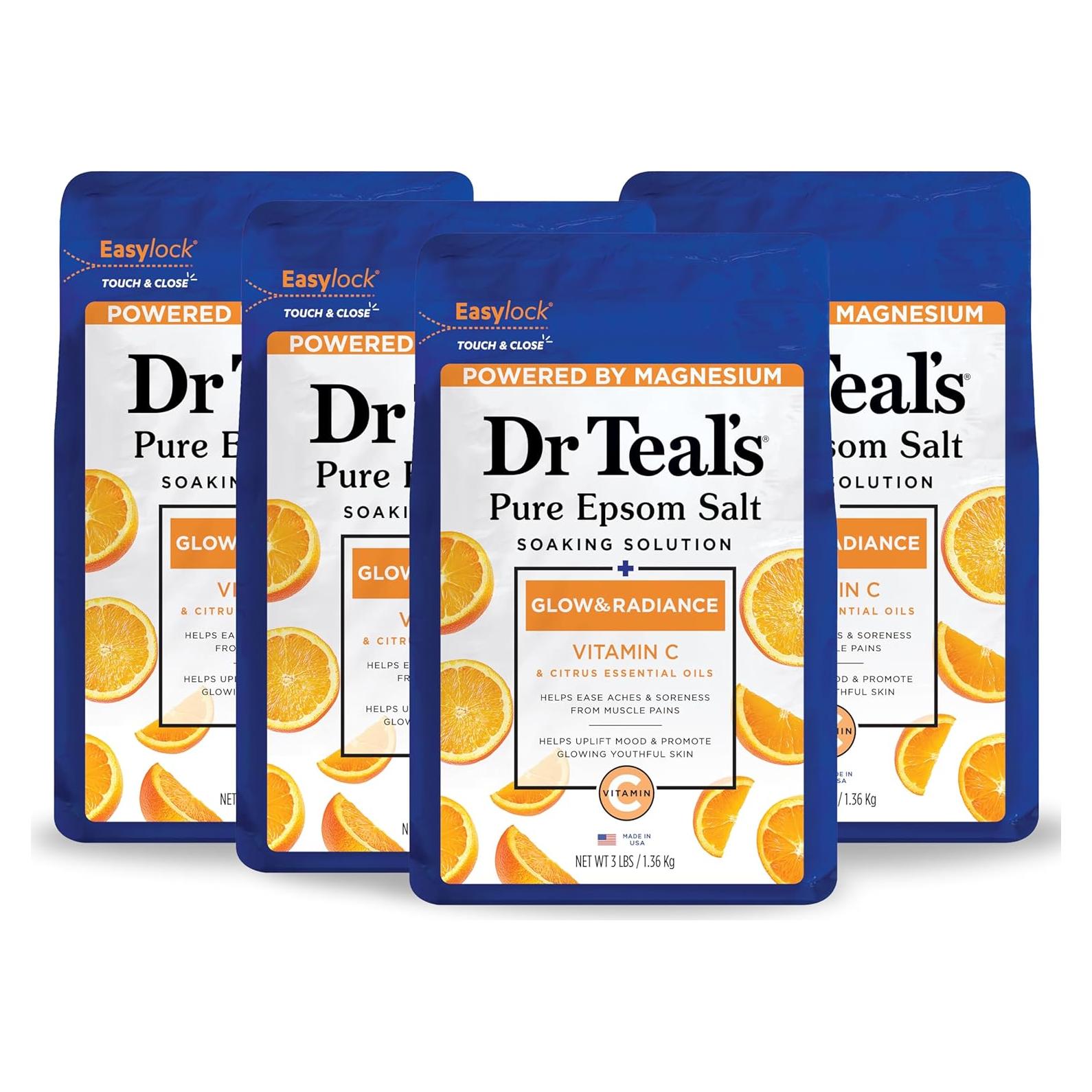 Baño de Sal de Epsom Puro Dr Teal's 1.36 kg con Vitamina C
