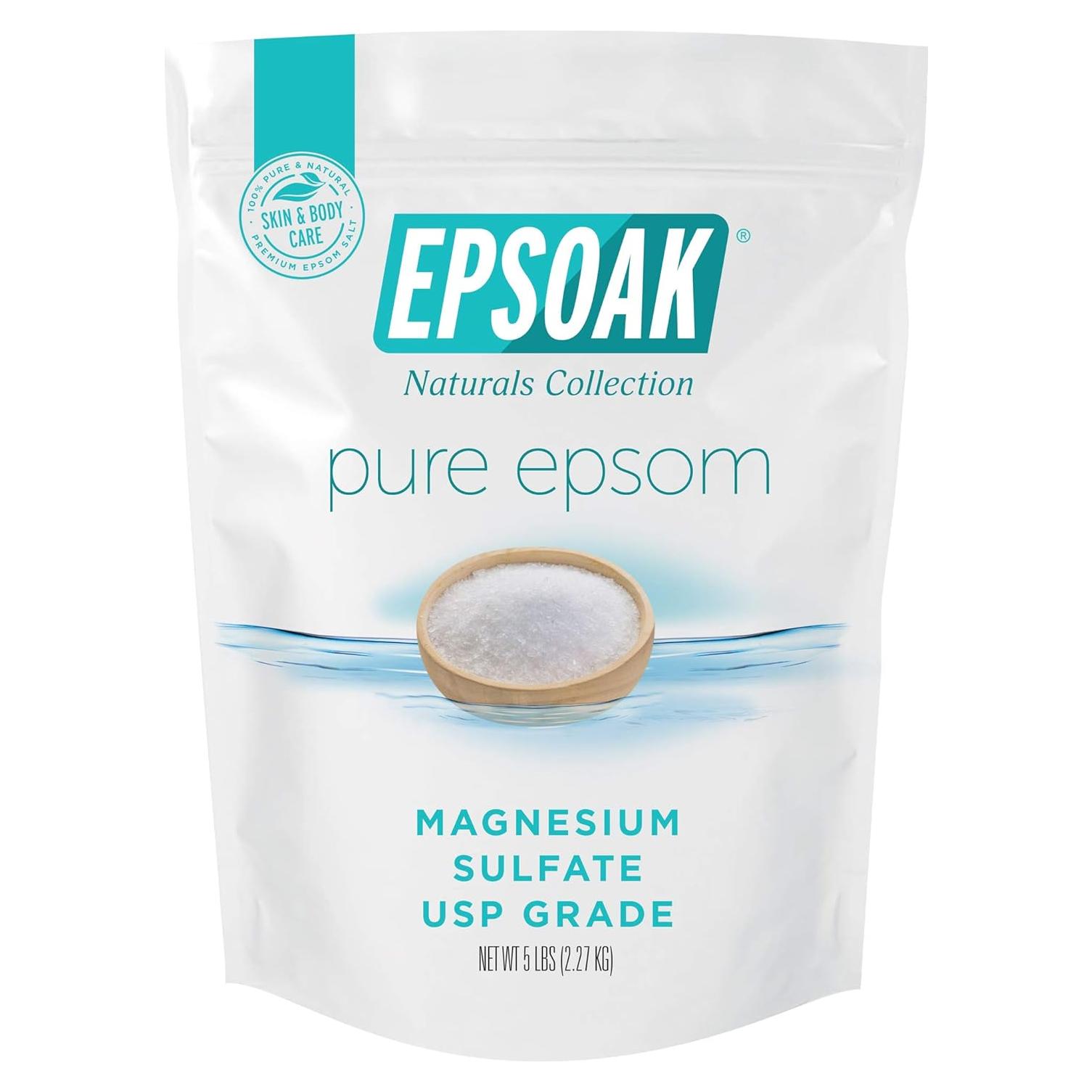 Sal de Epsom Epsoak 2.27 kg Granel USP Sin Fragancia