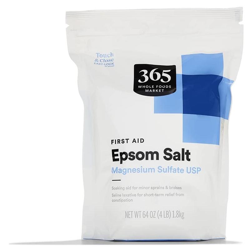 Sal de Epsom 365 Whole Foods 1.81 kg para Relajación