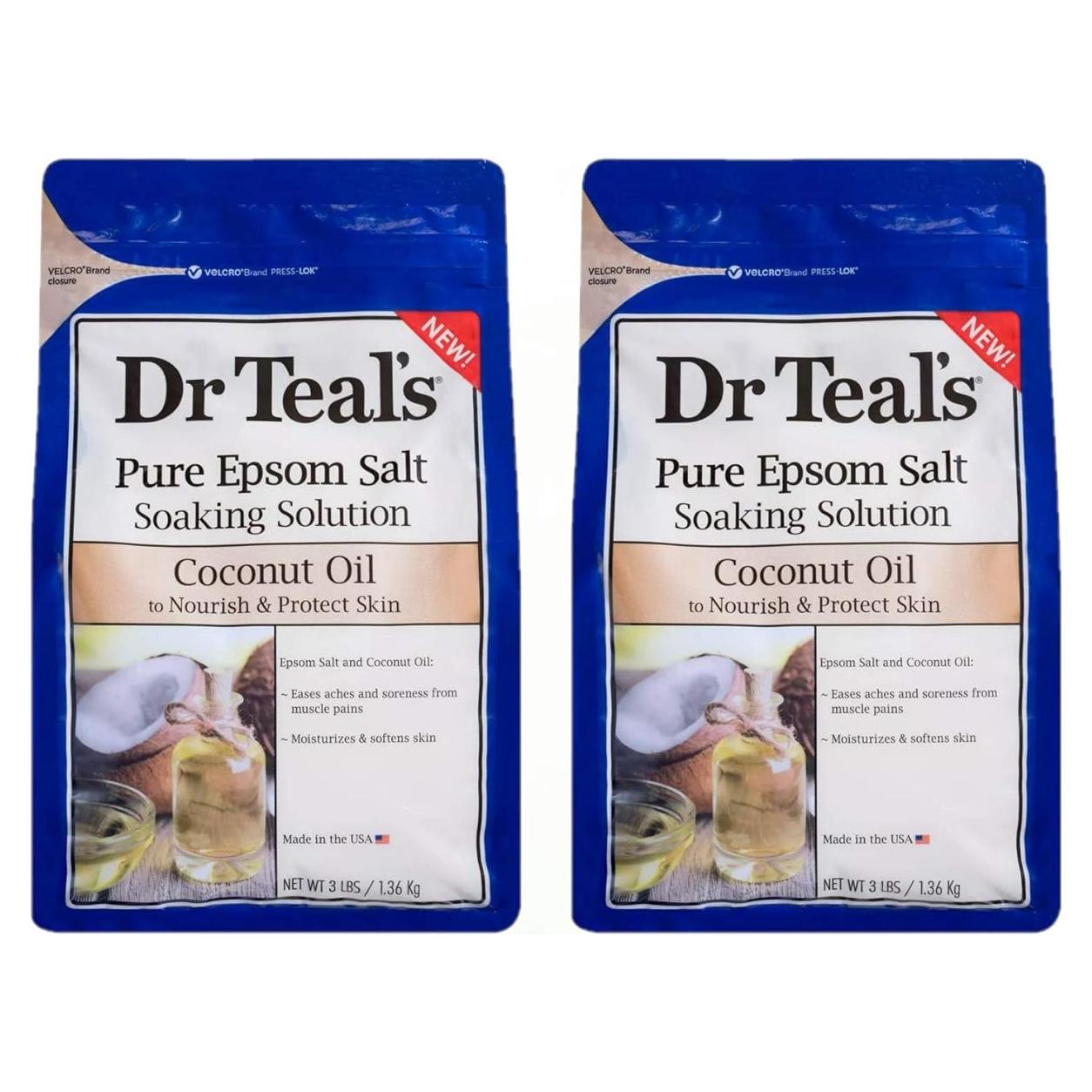 Juego de Remojo de Aceite de Coco Dr Teals - 2 Paquetes 1.36 kg