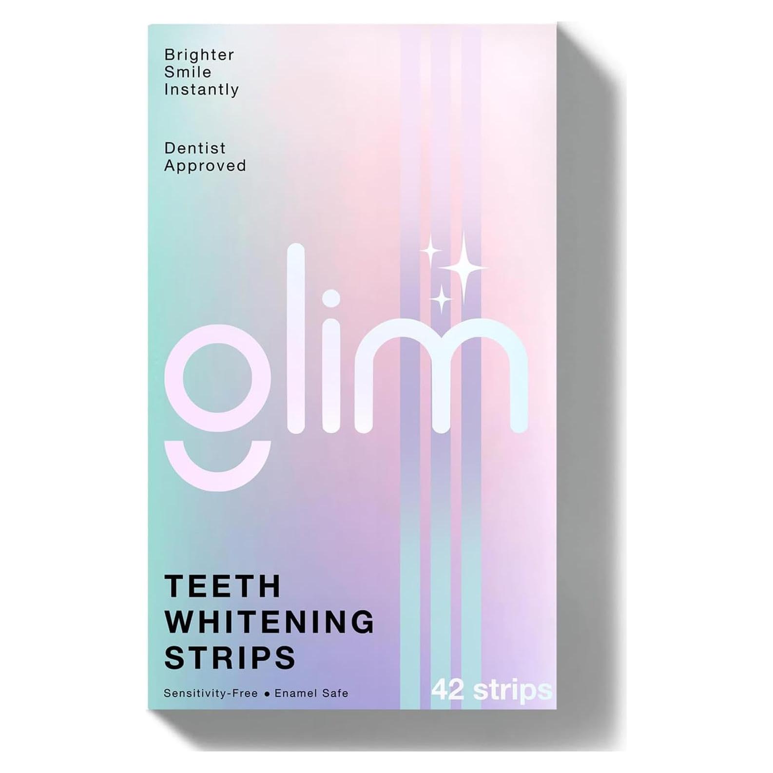 Tiras Blanqueadoras de Dientes Glim - 42 Tiras (21 Tratamientos) Veganas